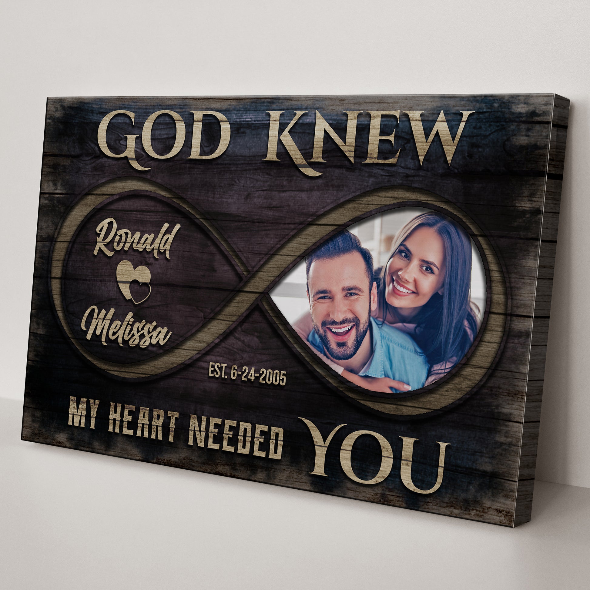God Knew Couple Sign II Style 1 - Image by Tailored Canvases
