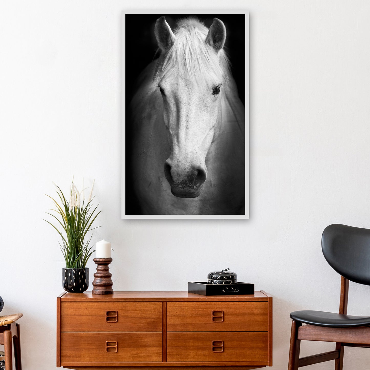 White Horse Canvas Wall Art  - Image by Tailored Canvases
