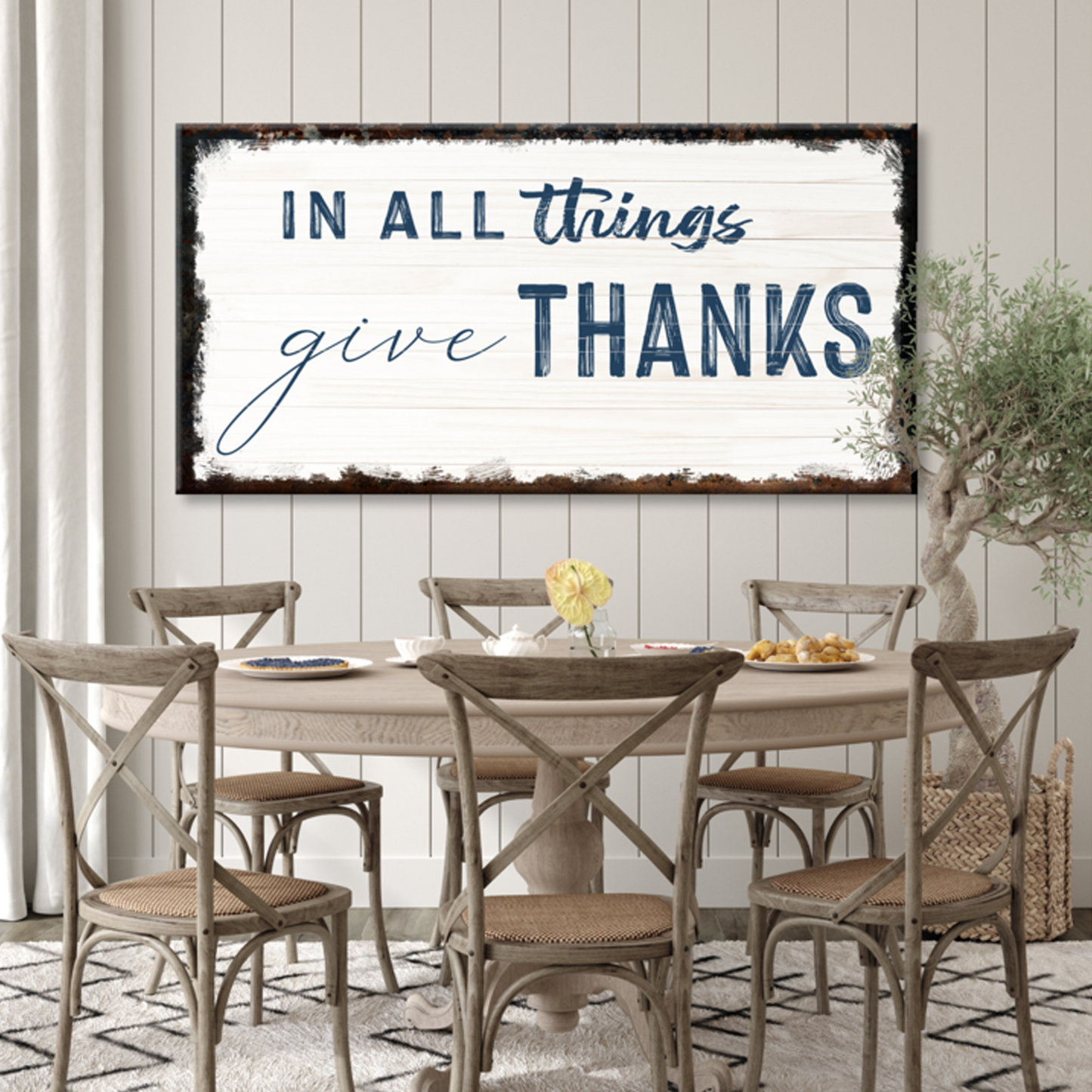 In All Things Give Thanks Sign II - Image by Tailored Canvases
