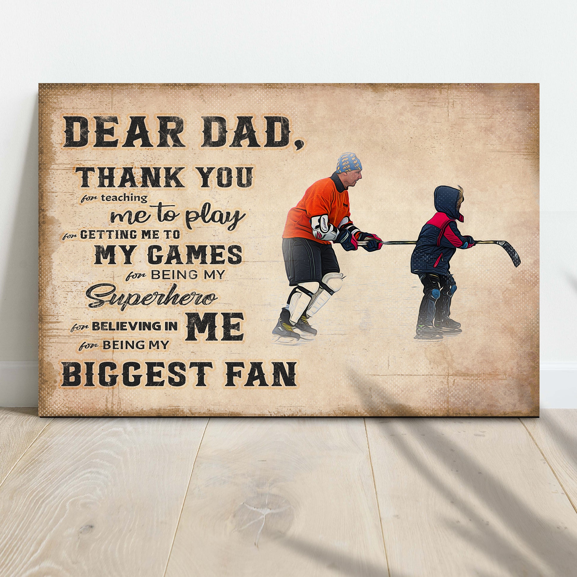 Thank You For Being My Biggest Fan Happy Father's Day Sign  - Image by Tailored Canvases