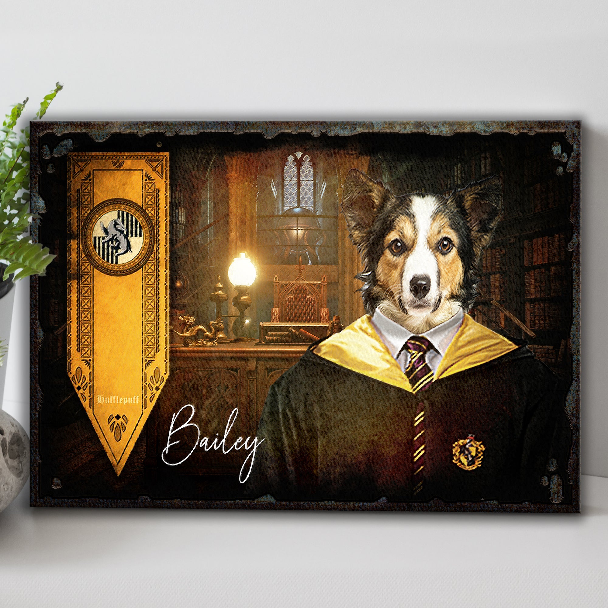 Harry Potter Hufflepuff Pet Sign Personalized Canvas Wall Art