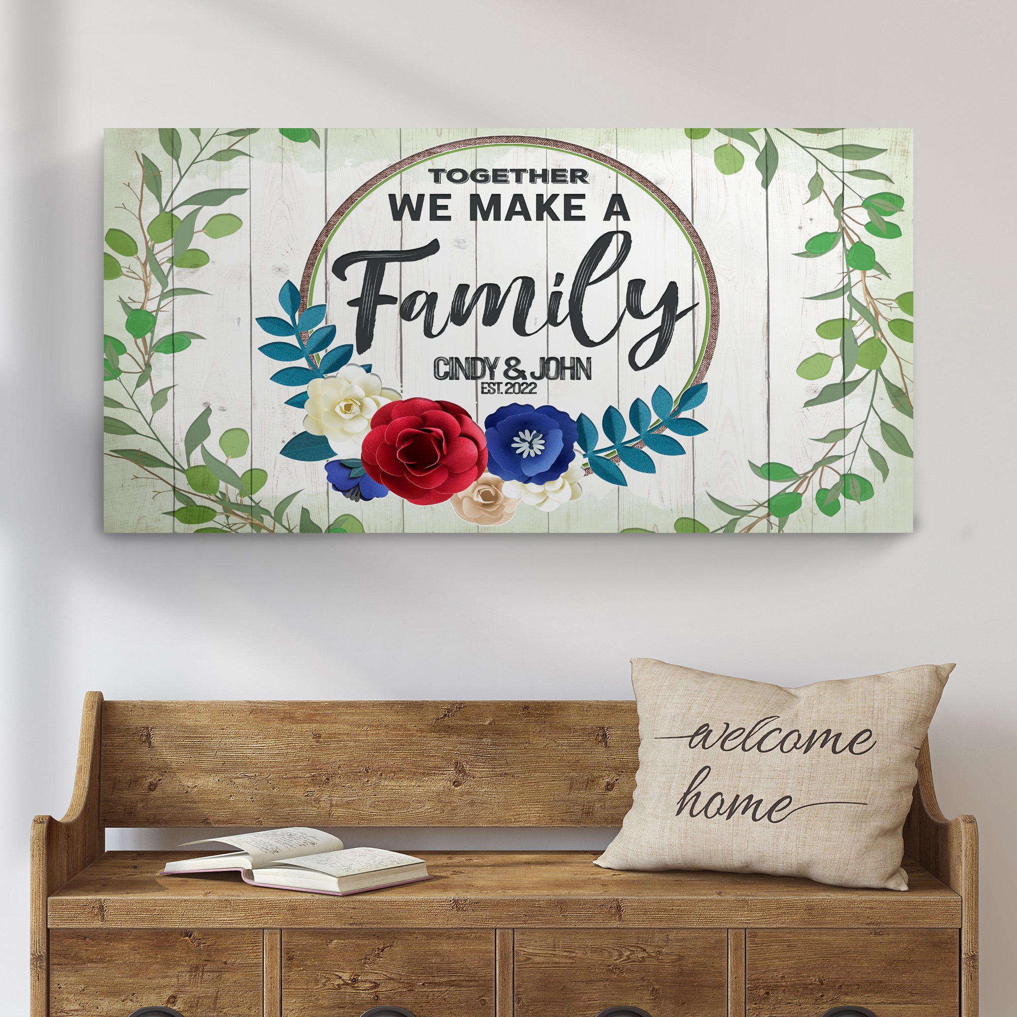 Together We Make A Family Sign Personalized Canvas Wall Art – Tailored ...