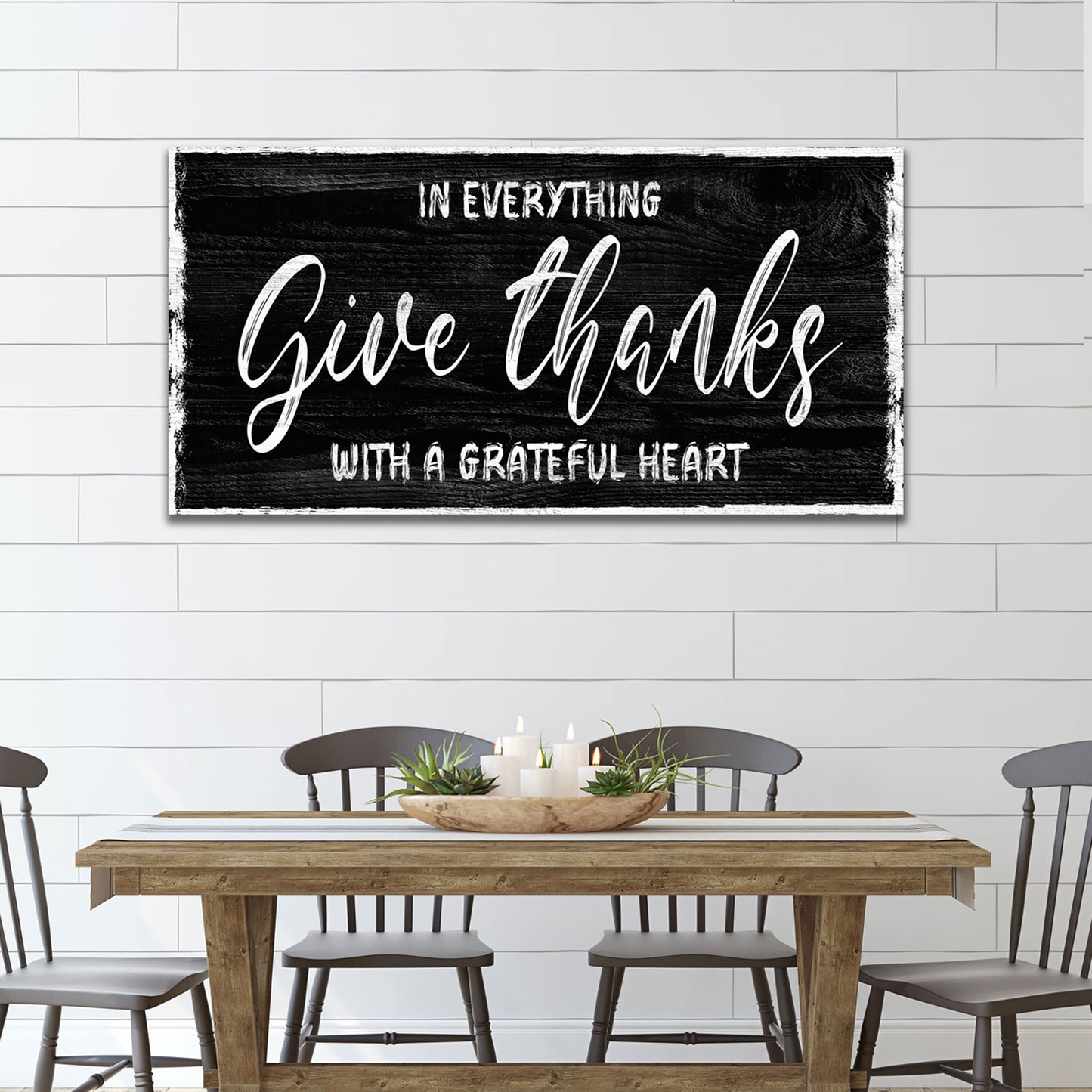 In Everything Give Thanks Sign - Image by Tailored Canvases