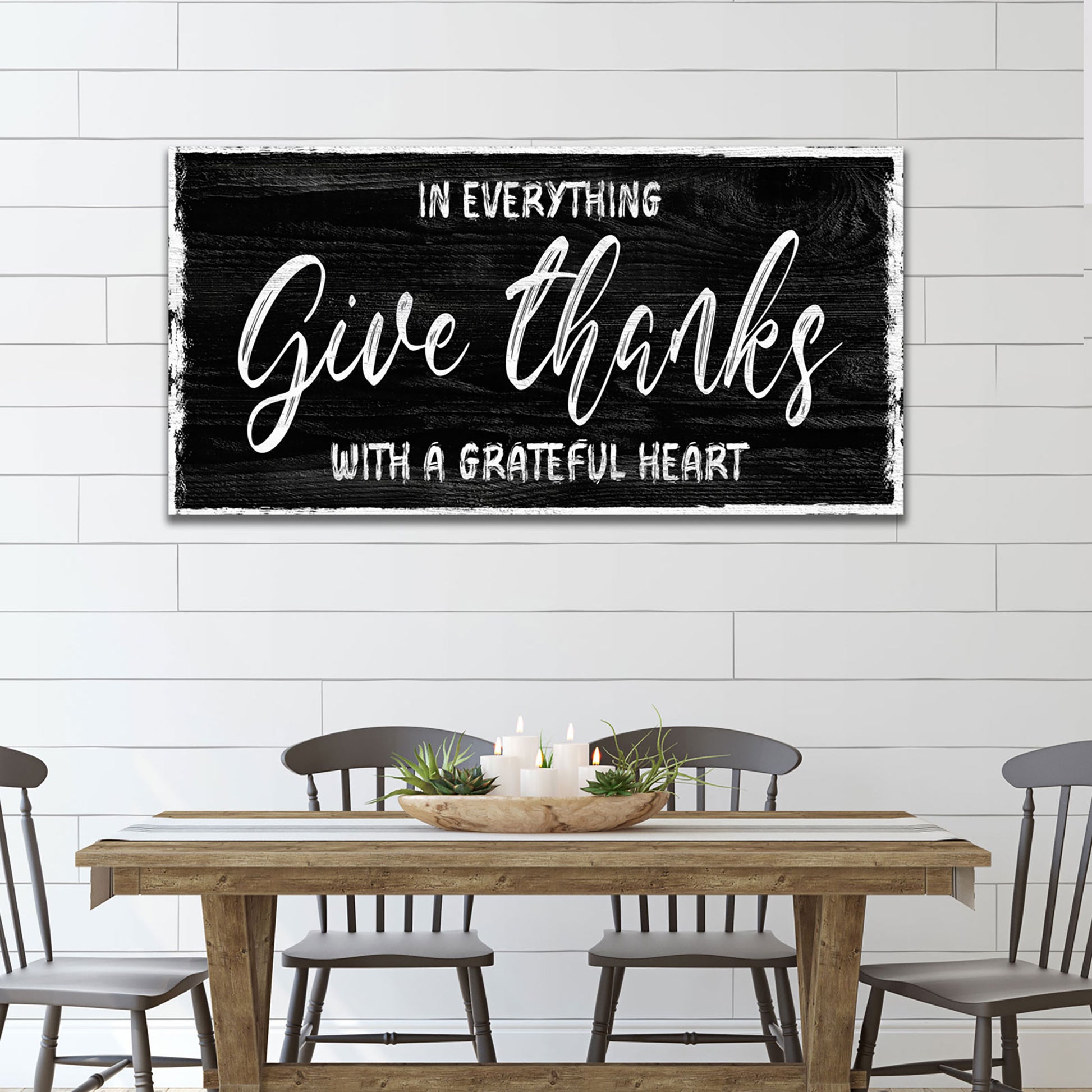 In Everything Give Thanks Sign - Image by Tailored Canvases