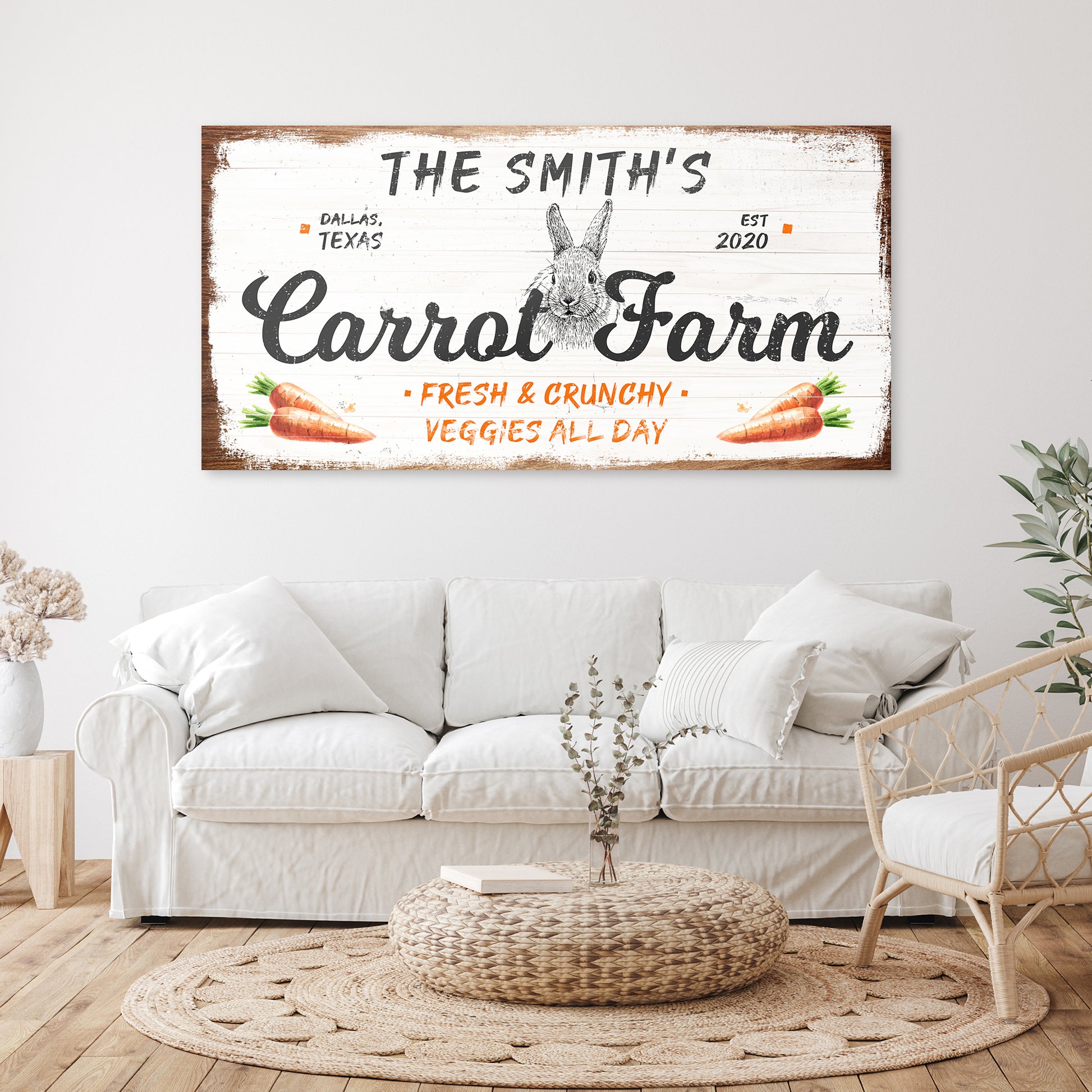 Easter Carrot Farm Sign Style 1 - Image by Tailored Canvases