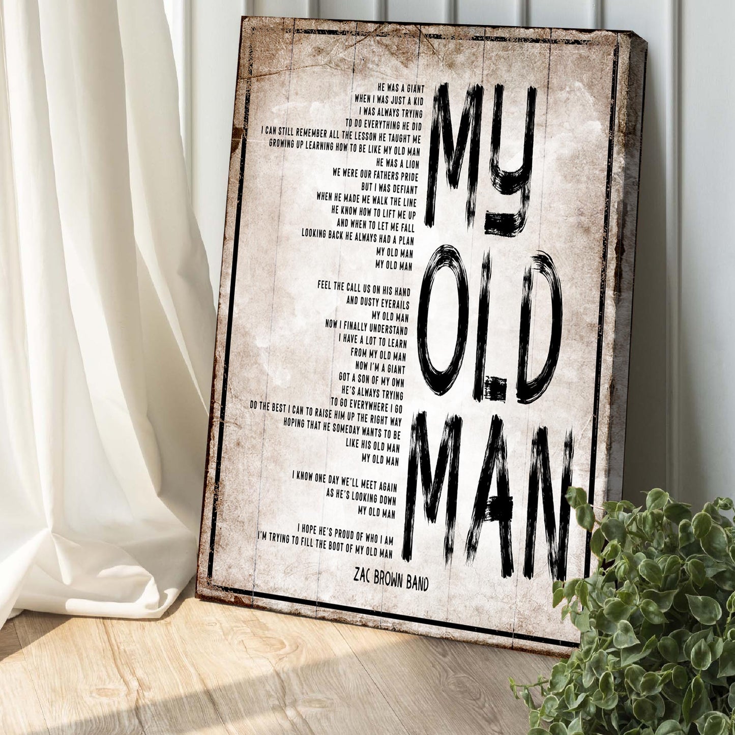 My Old Man, Happy Father's Day Sign Style 1 - Image by Tailored Canvases