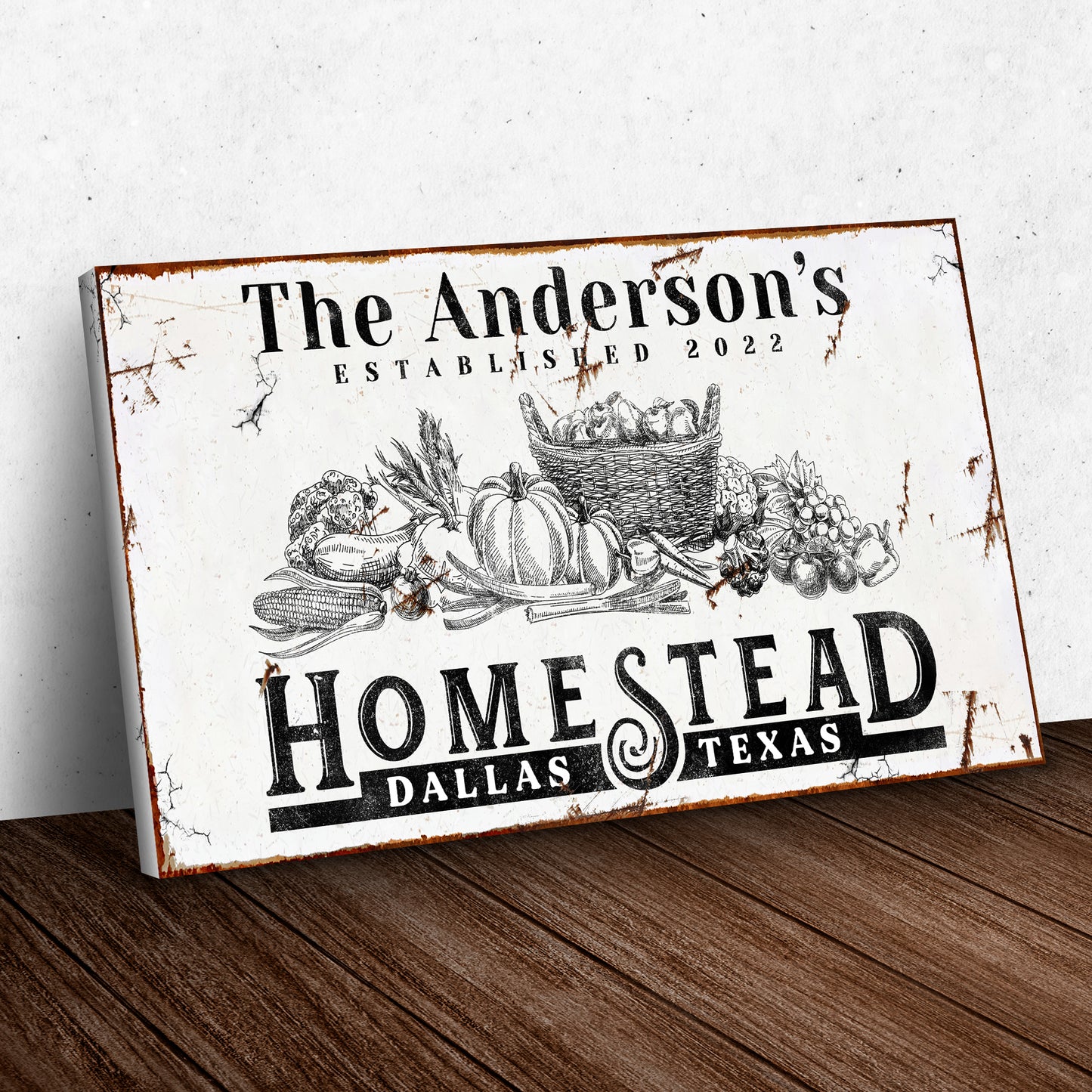 Family Homestead Sign III Style 3 - Image by Tailored Canvases