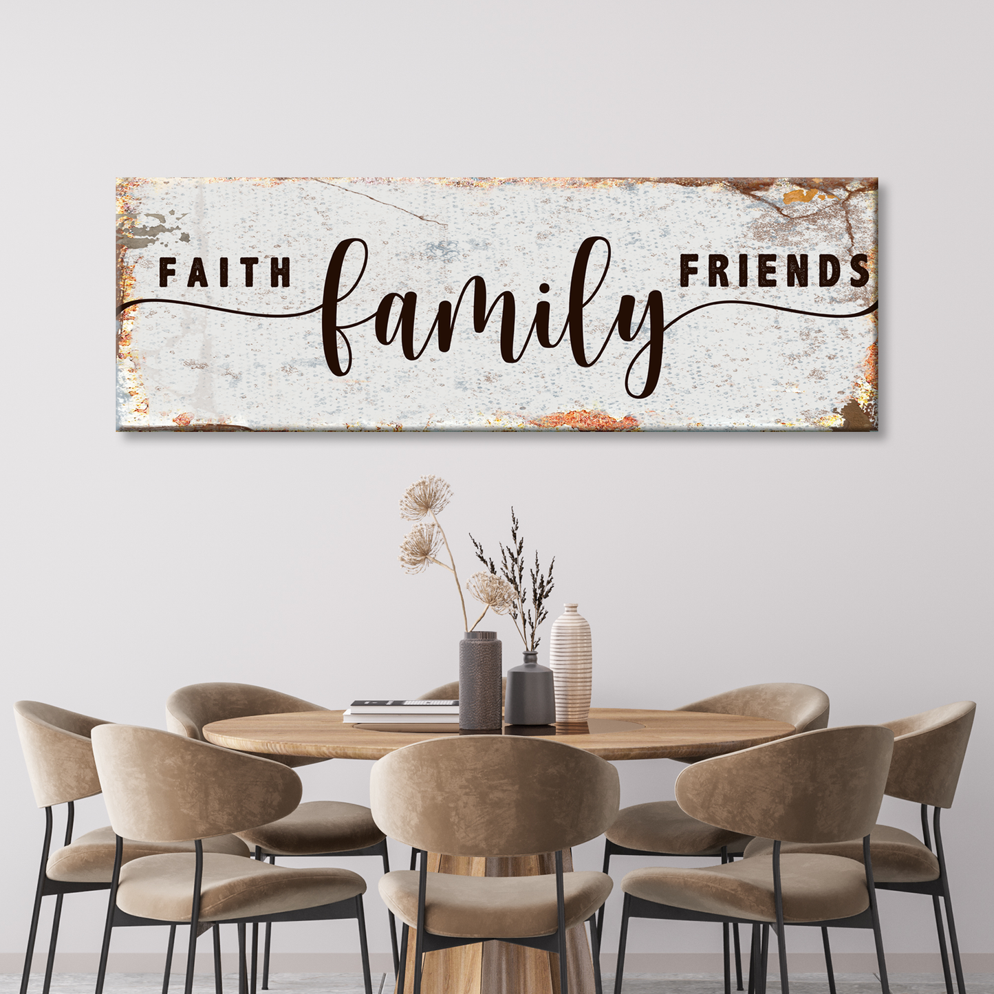 Faith Family Friends Sign II Style 1 - Image by Tailored Canvases