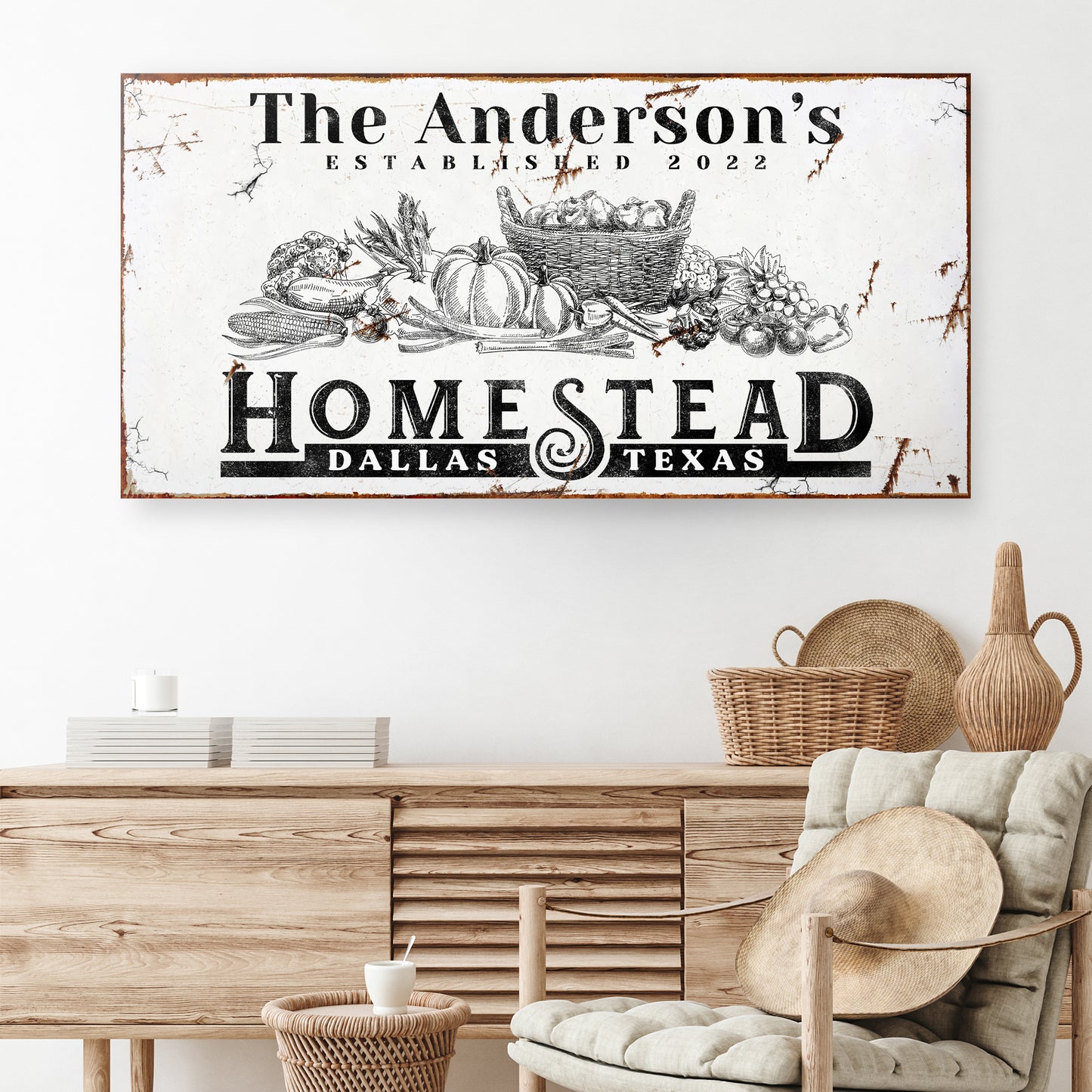 Family Homestead Sign III Style 1 - Image by Tailored Canvases