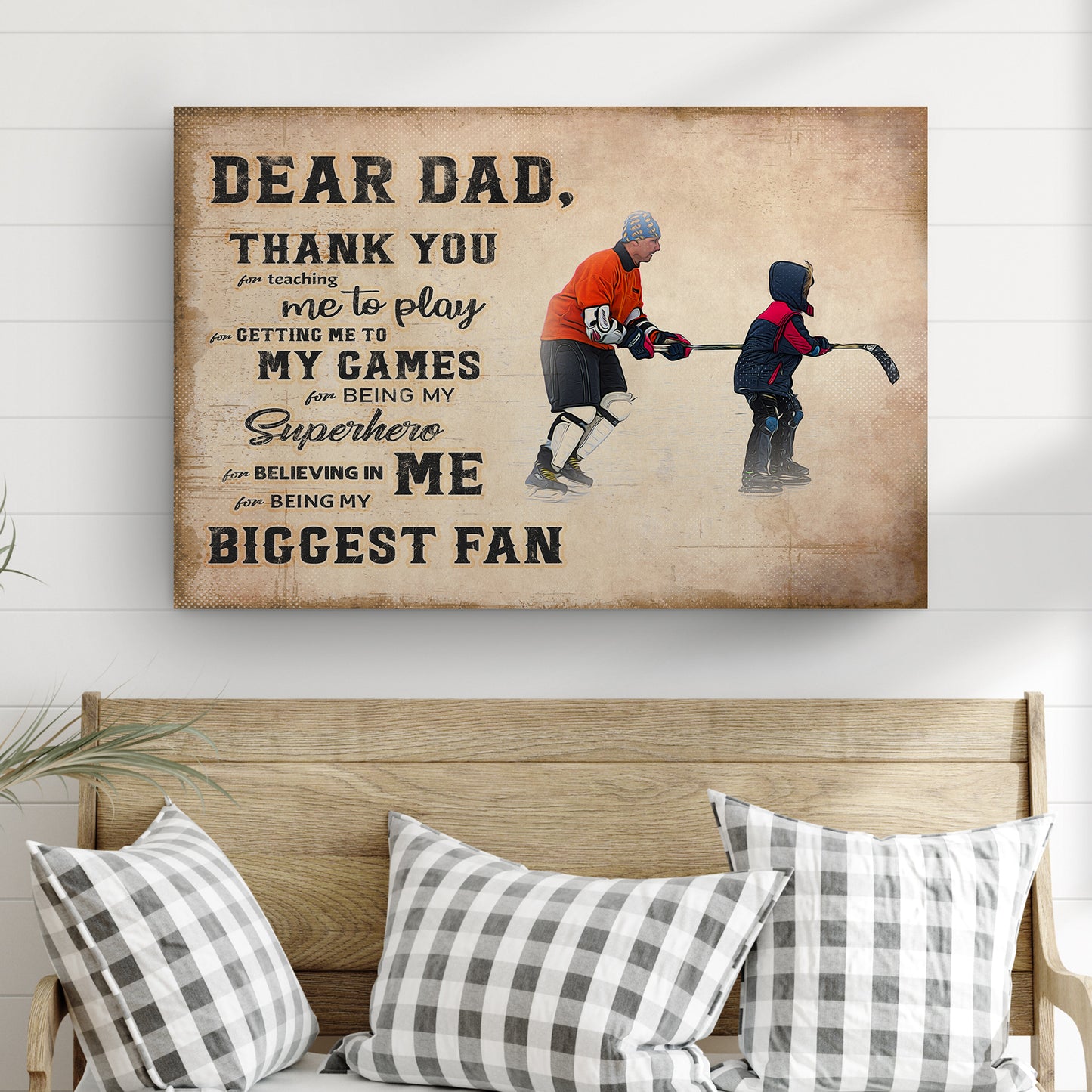 Thank You For Being My Biggest Fan Happy Father's Day Sign Style 1 - Image by Tailored Canvases