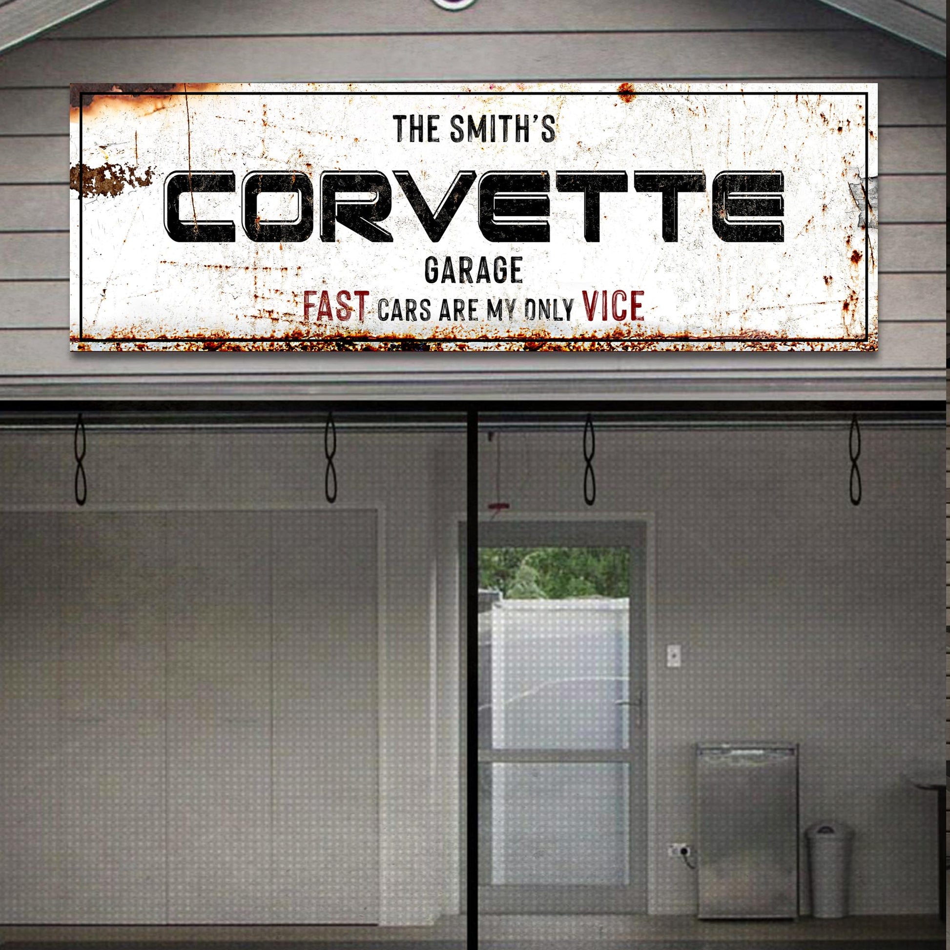 Corvette Garage Sign II Style 1 - Image by Tailored Canvases