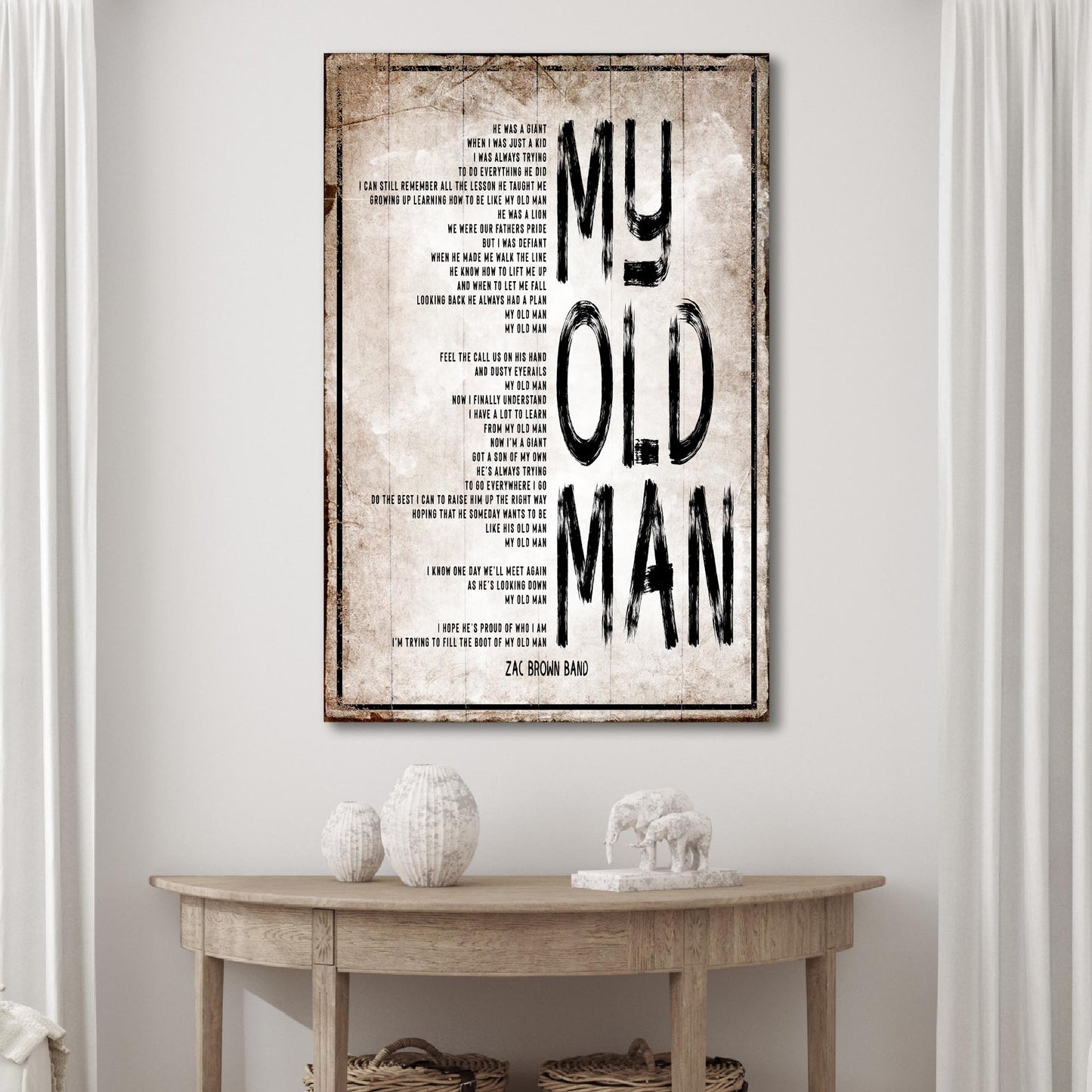My Old Man, Happy Father's Day Sign Style 2 - Image by Tailored Canvases
