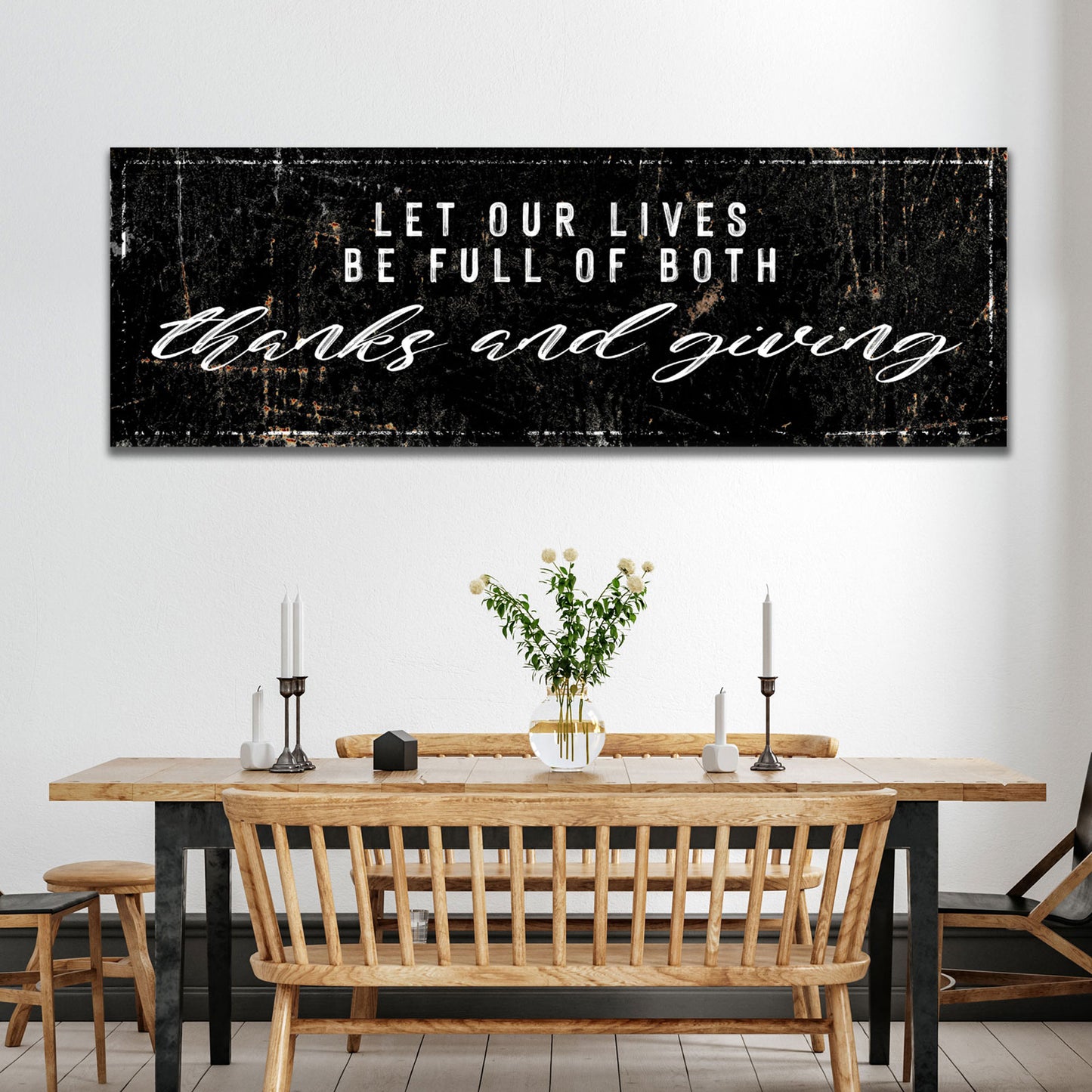 Thanks And Giving Sign Style 2 - Image by Tailored Canvases