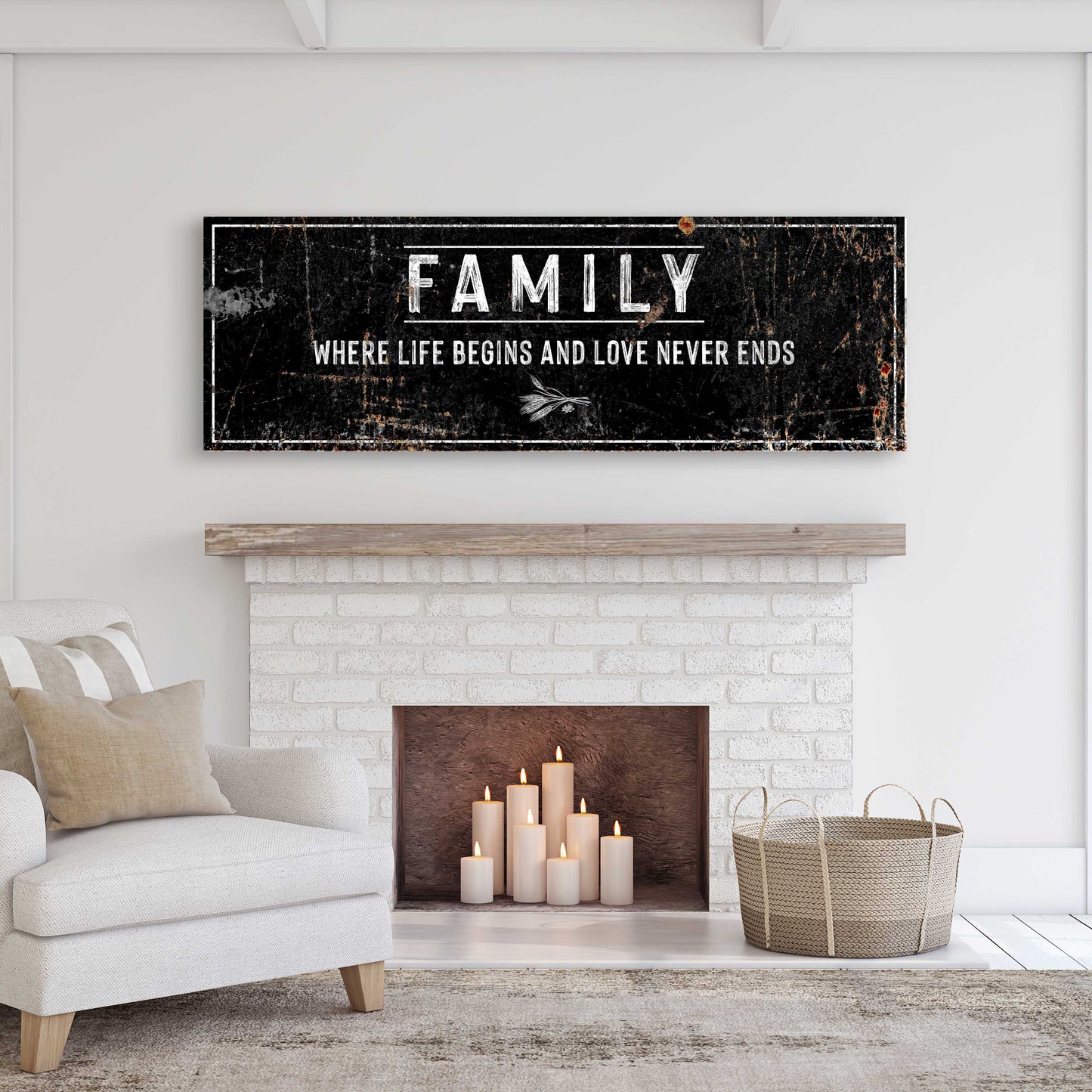 8 Powerful Words Sign Style 2 - Image by Tailored Canvases