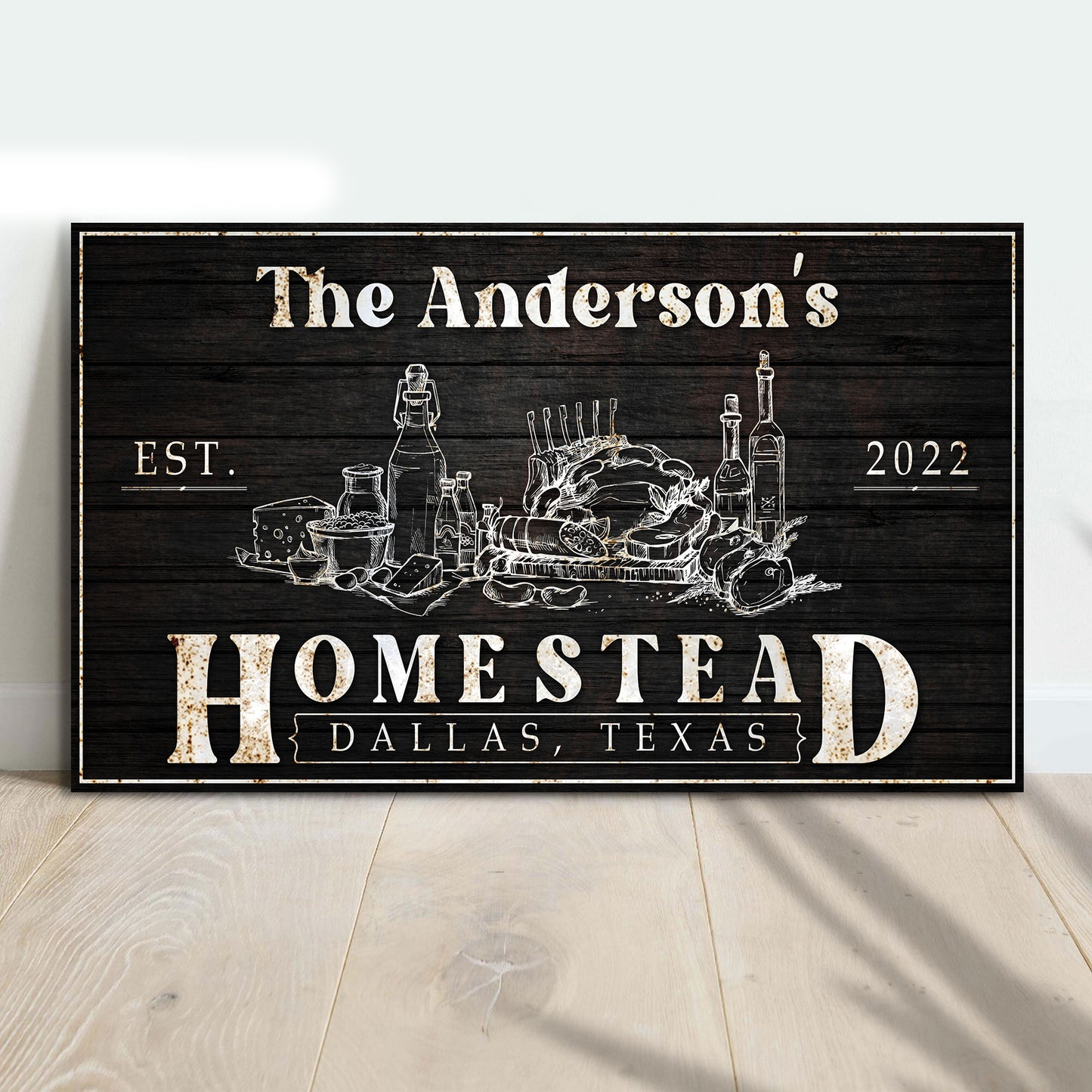 Family Homestead Sign III Style 2 - Image by Tailored Canvases
