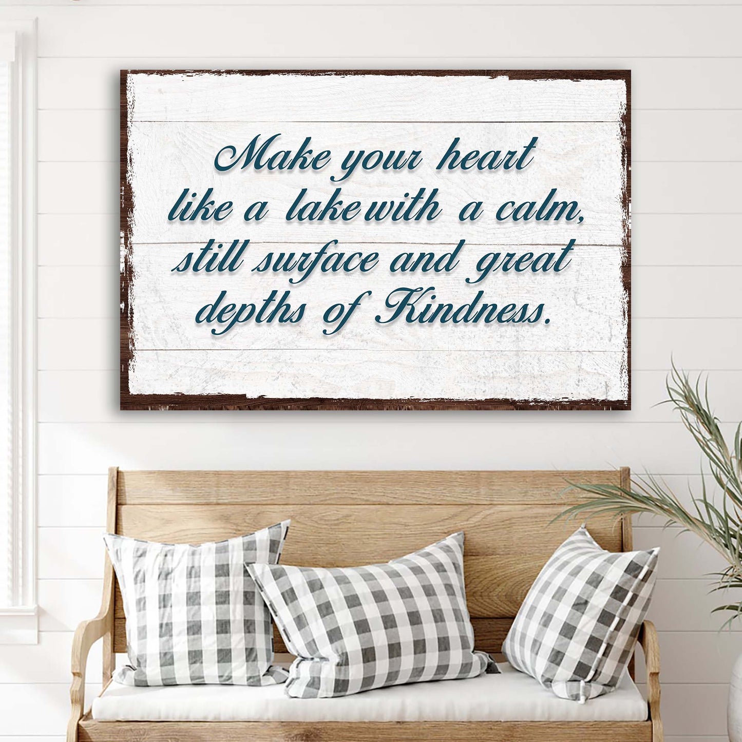 Make Your Heart Like A Lake Sign Style 1 - Image by Tailored Canvases