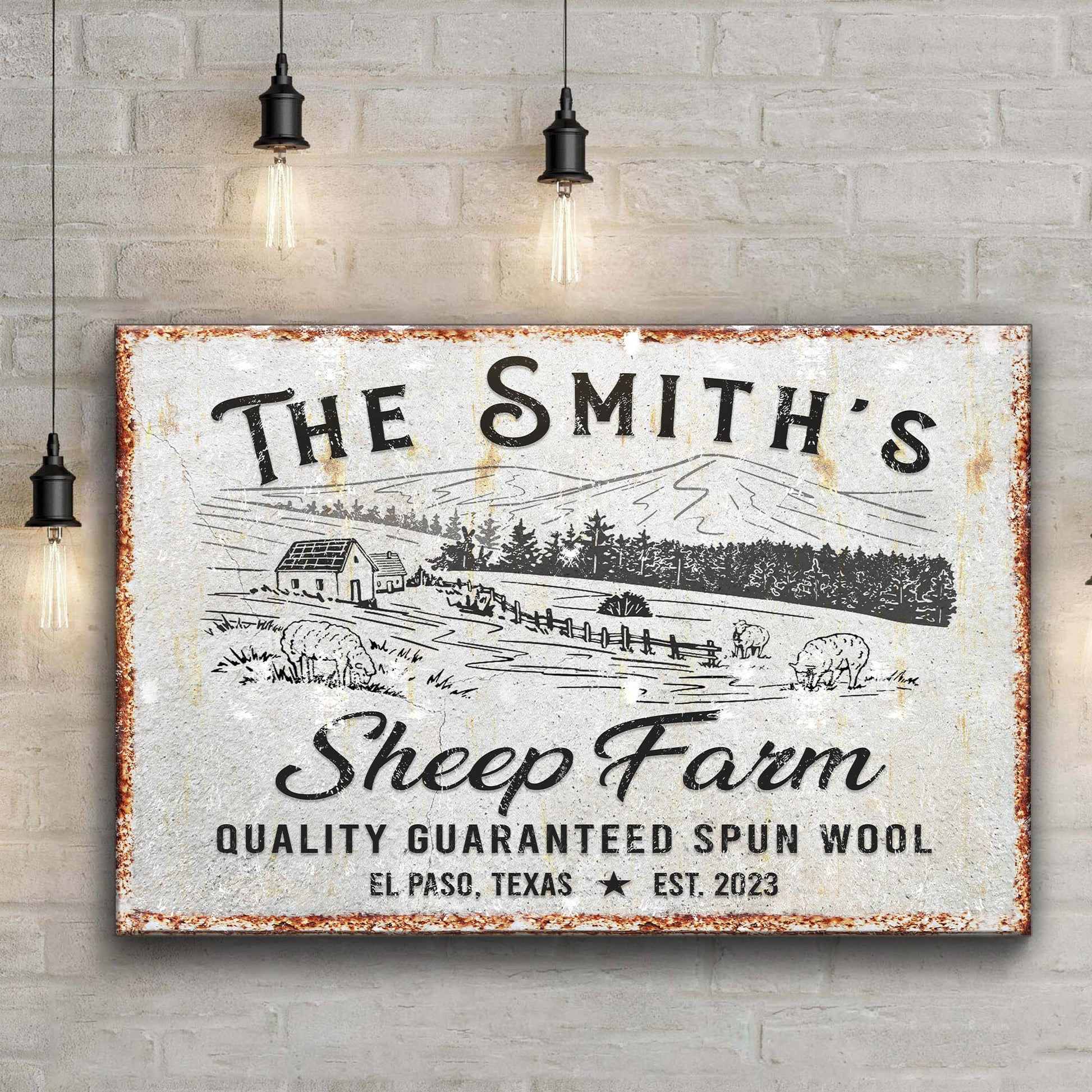 Sheep Farm Sign II- Image by Tailored Canvases