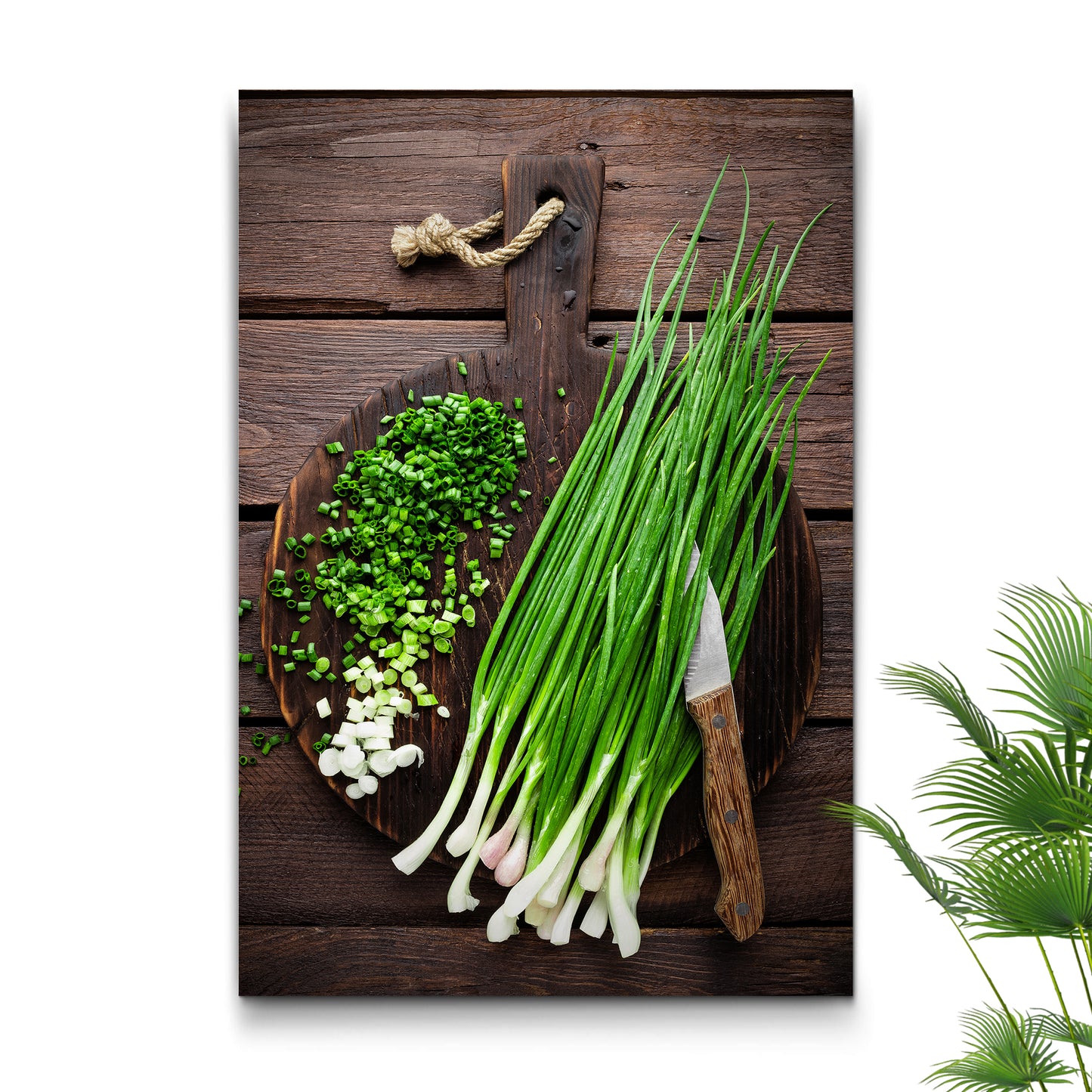 Plant Herb Chopped Chives Canvas Wall Art Style 1 - Image by Tailored Canvases