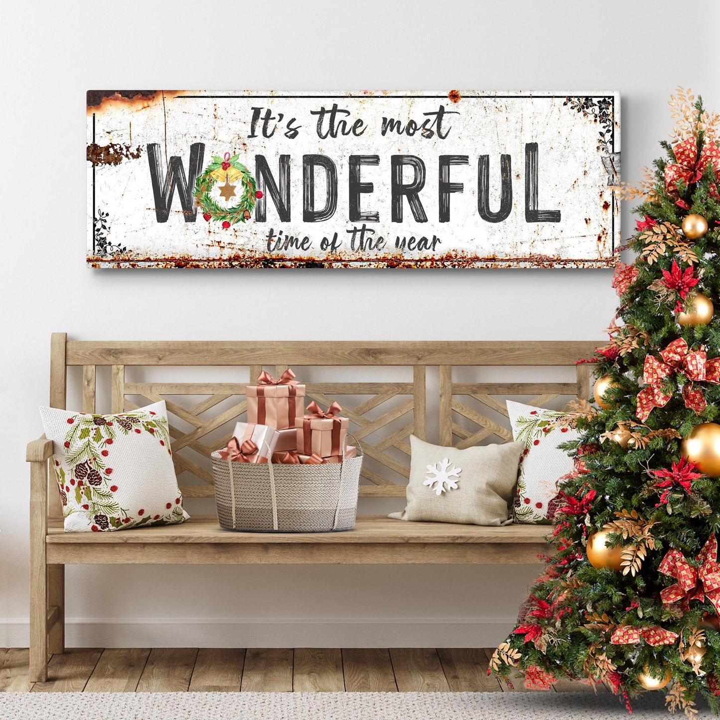 It's The Most Wonderful Time Of The Year Sign - Image by Tailored Canvases
