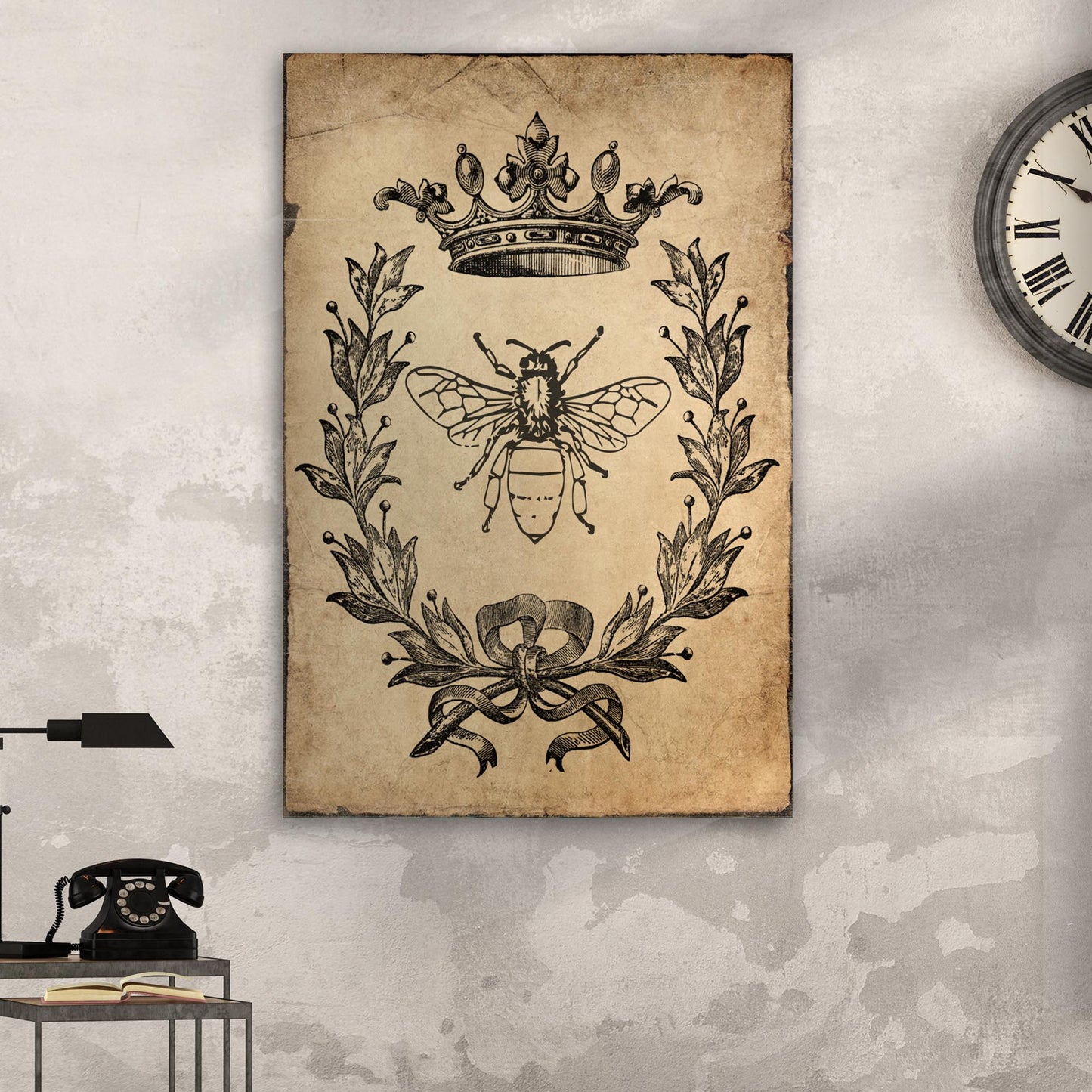 Queen Bee Vintage Painting Canvas Wall Art - Image by Tailored Canvases