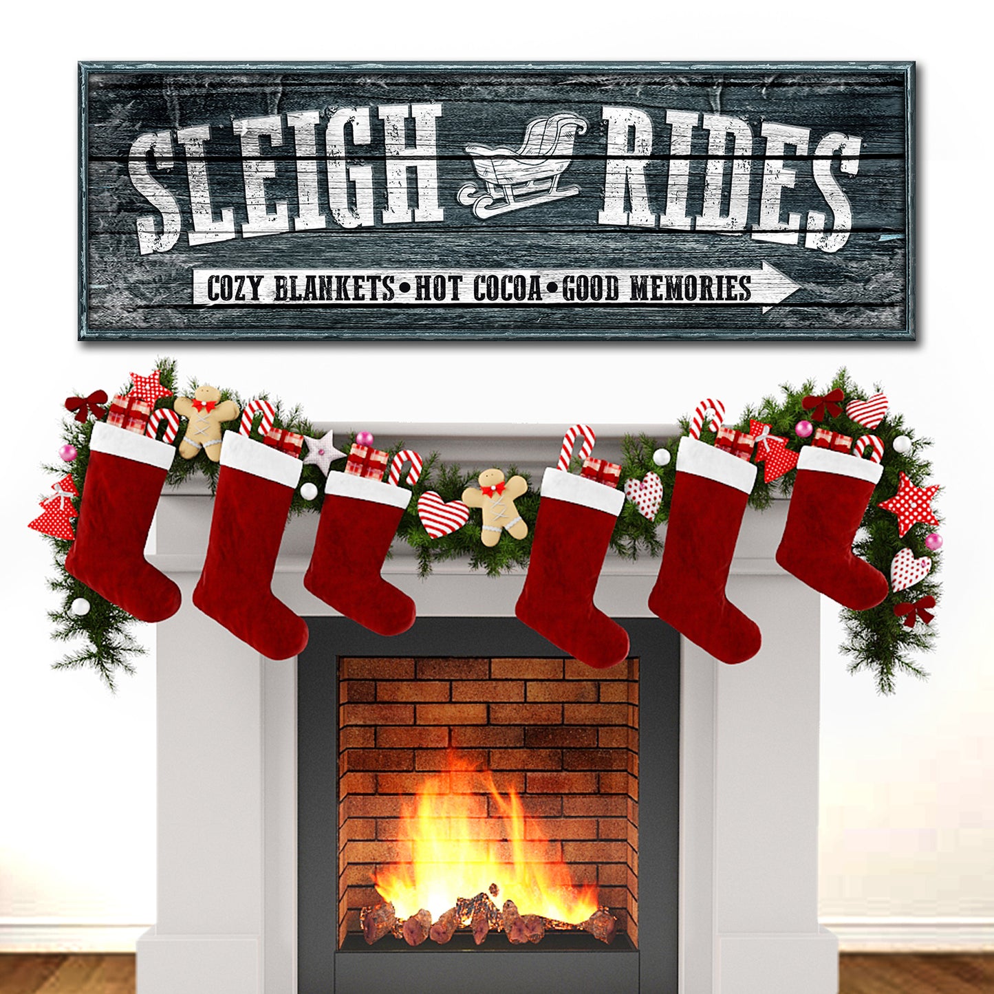 Sleigh Rides Sign  - Image by Tailored Canvases