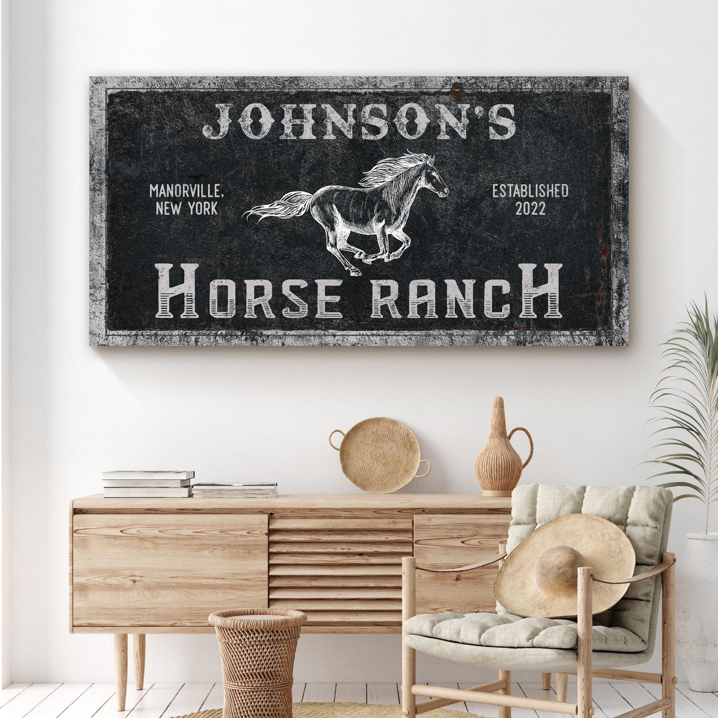 Family Horse Ranch Sign IV - Image by Tailored Canvases