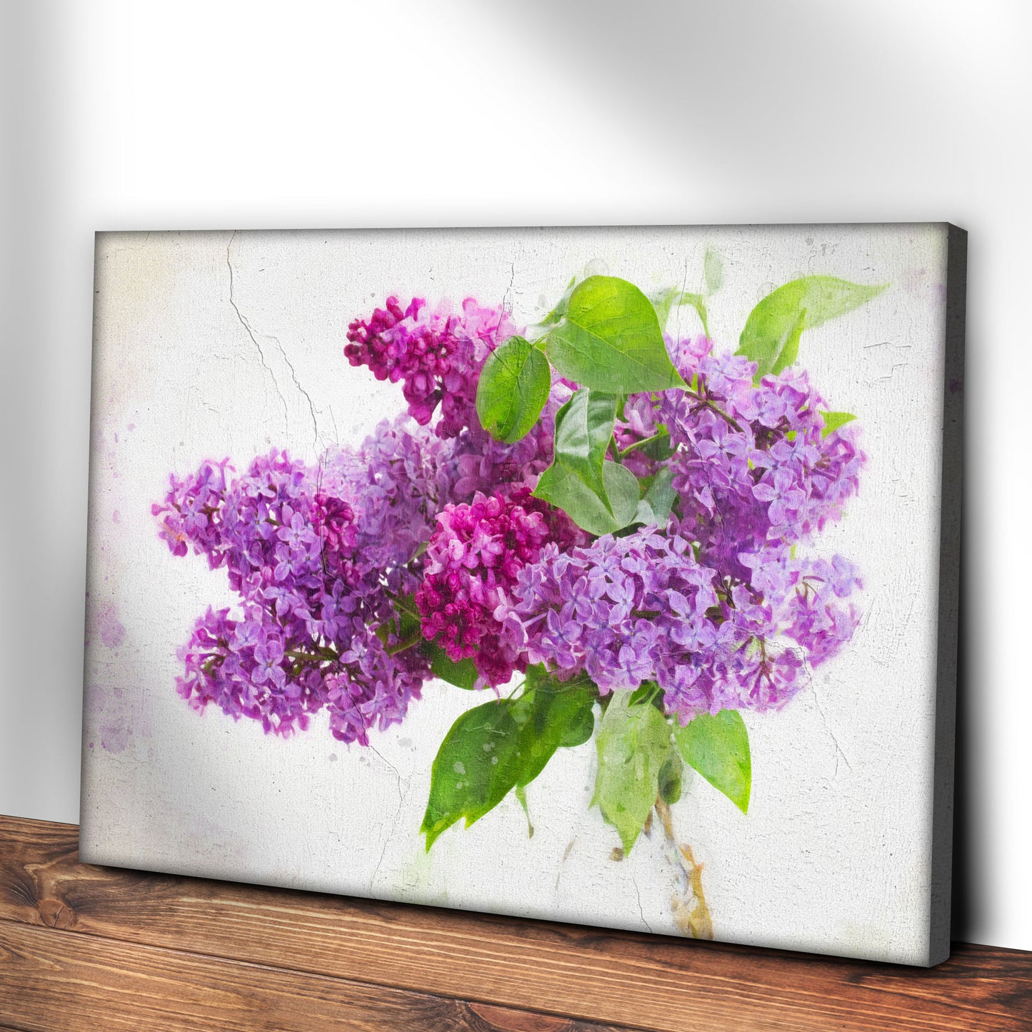 Flowers Lilac Painting Canvas Wall Art Style 2 - Image by Tailored Canvases