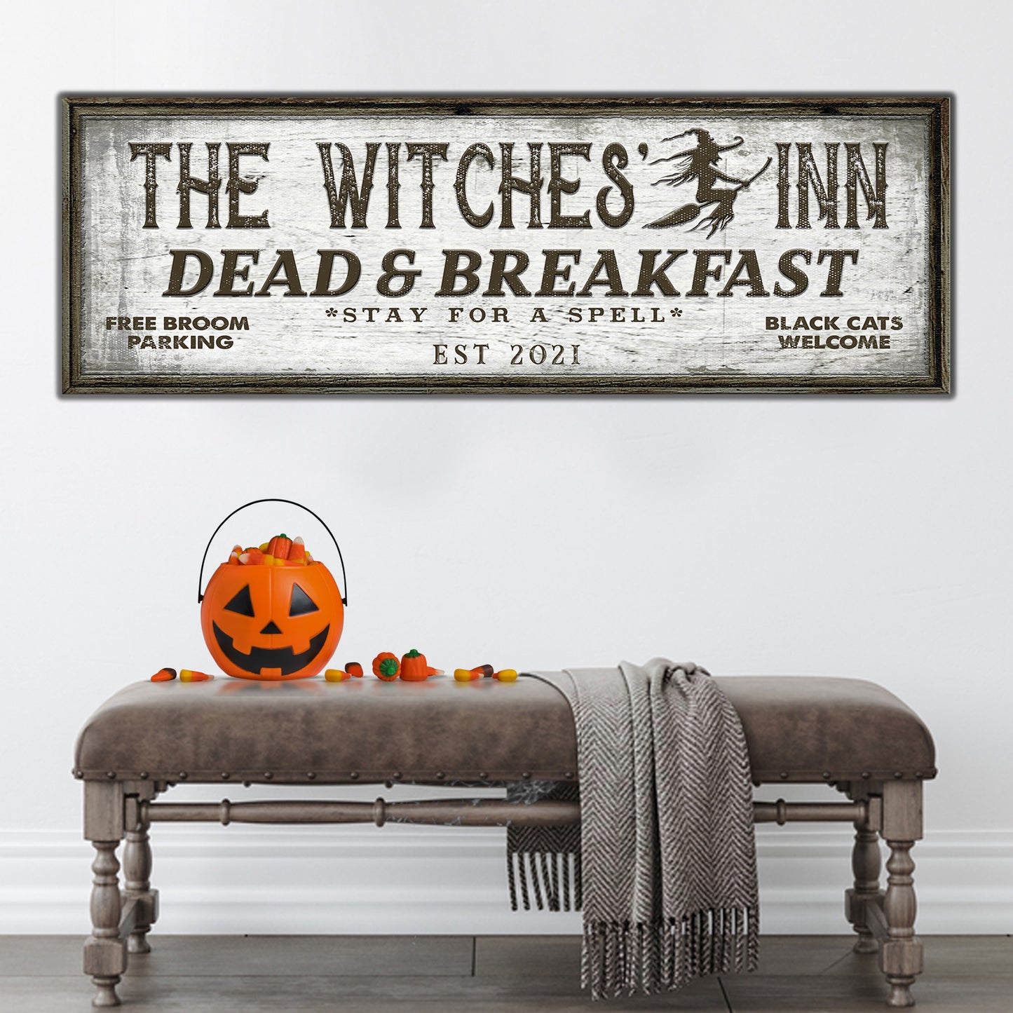 The Witches Inn Sign II Style 1 - Image by Tailored Canvases