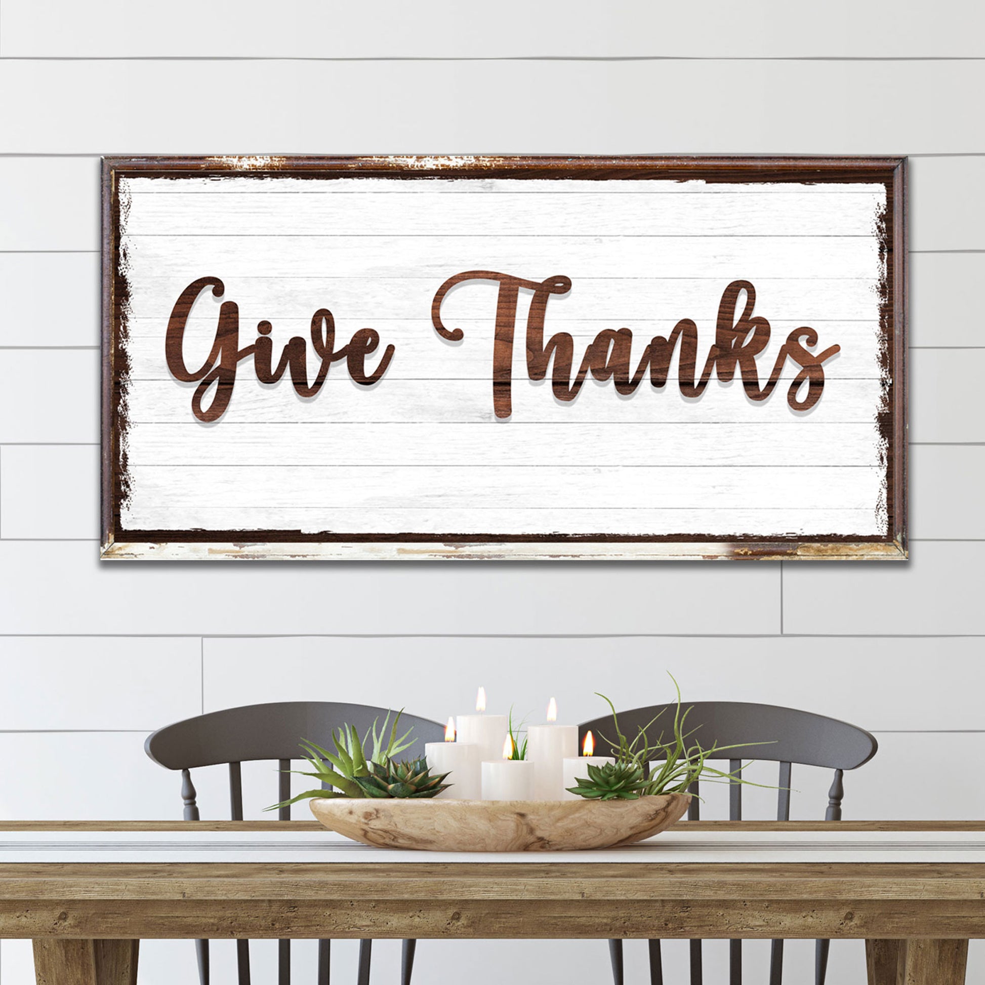 Give Thanks Sign - Image by Tailored Canvases