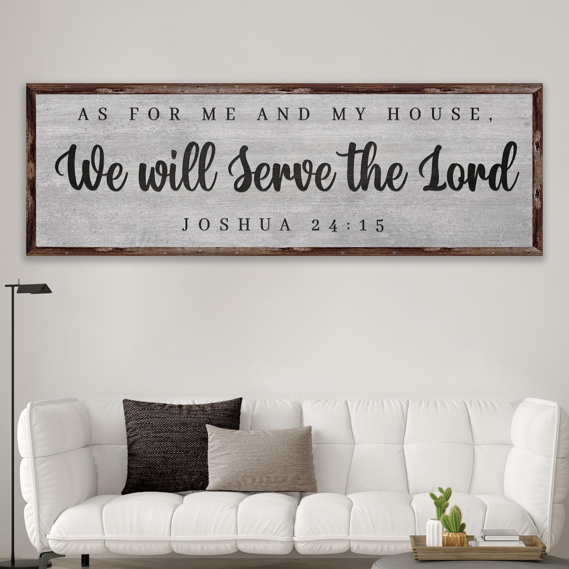 Joshua 24:15 - We Will Serve The Lord Sign IV  - Image by Tailored Canvases