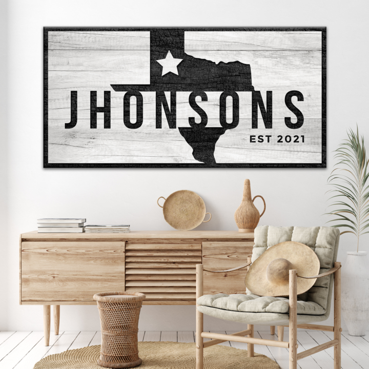 Texas Name Sign - Image by Tailored Canvases