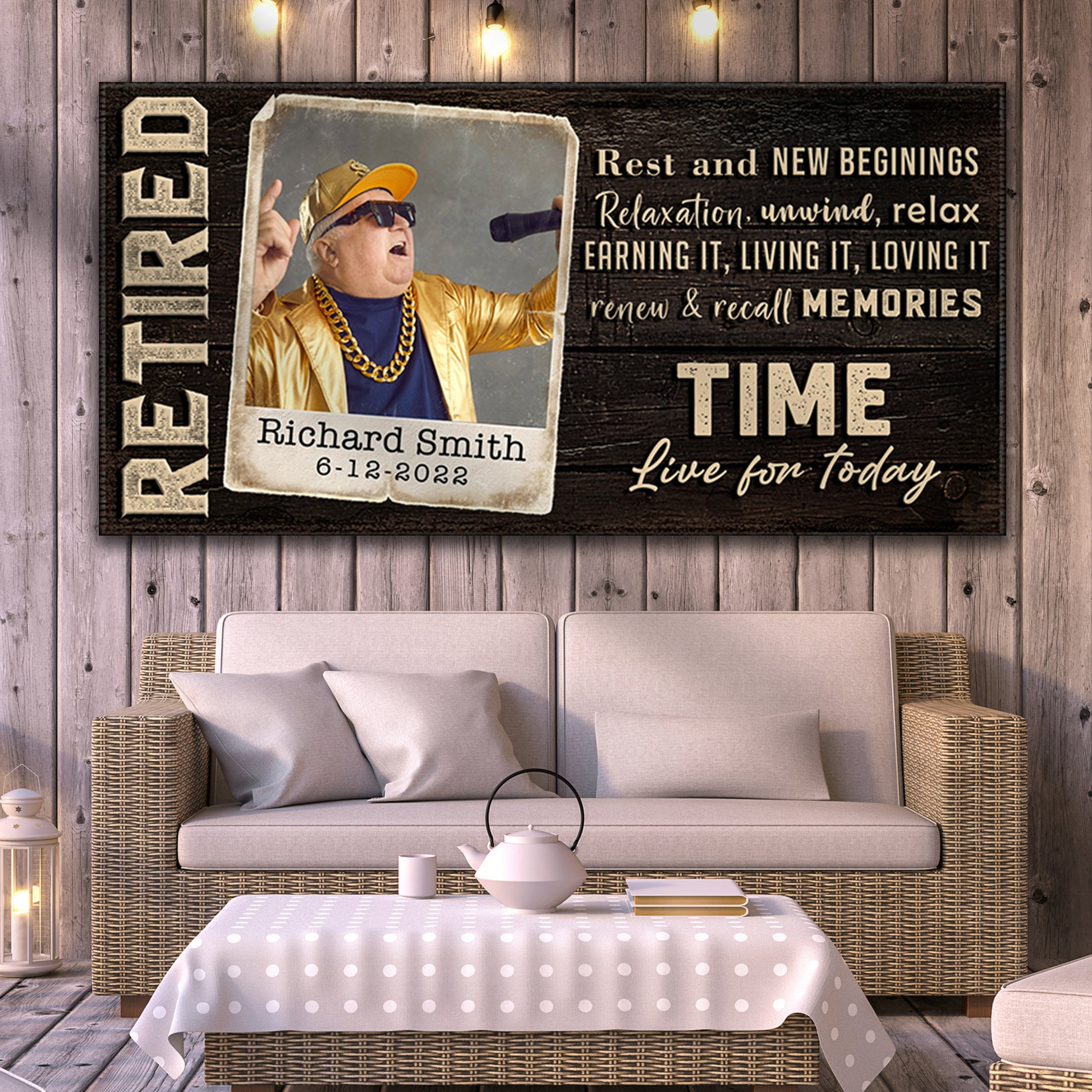Retired Time Sign Style 1 - Image by Tailored Canvases