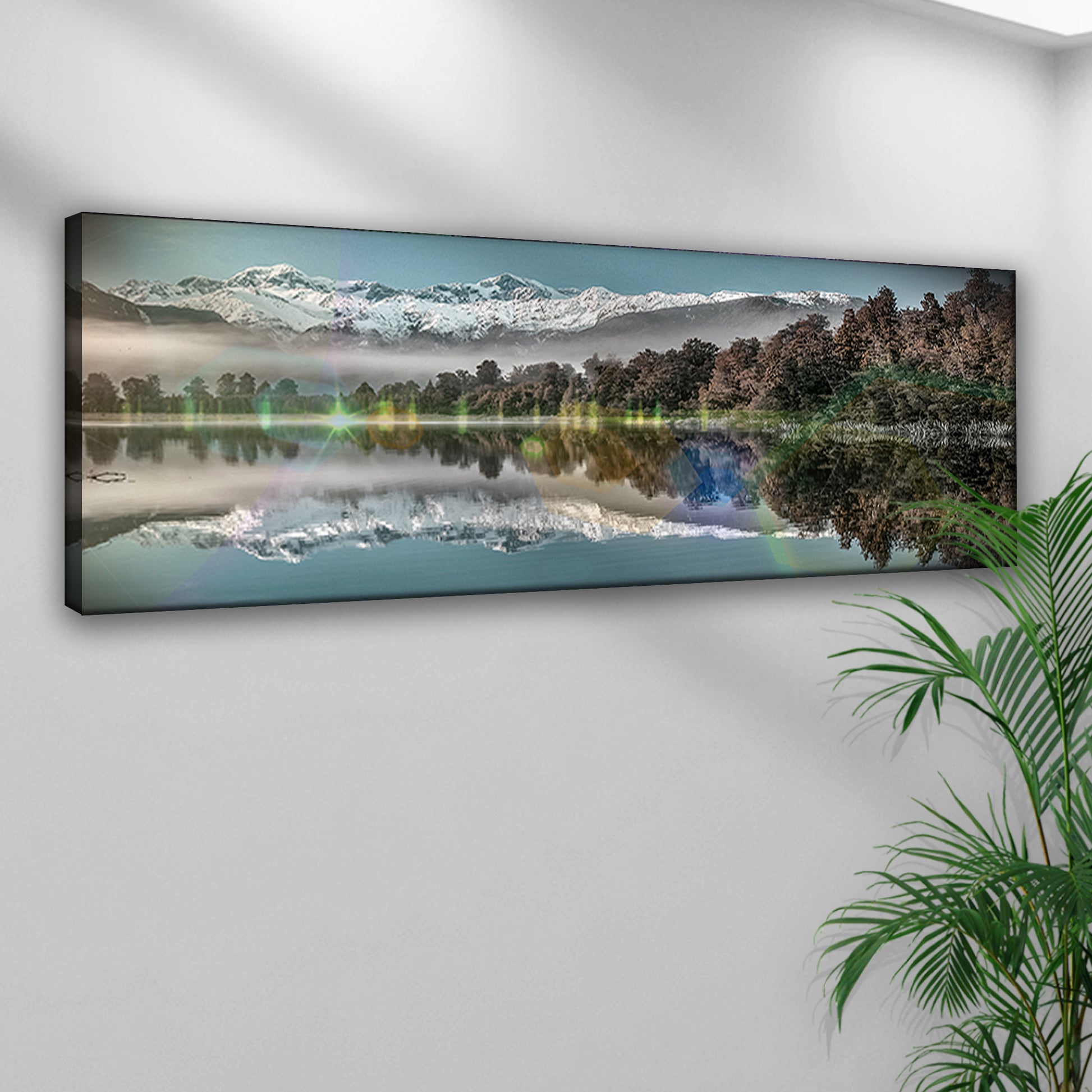 Lake Matheson At Dusk Canvas Wall Art Style 1 - Image by Tailored Canvases