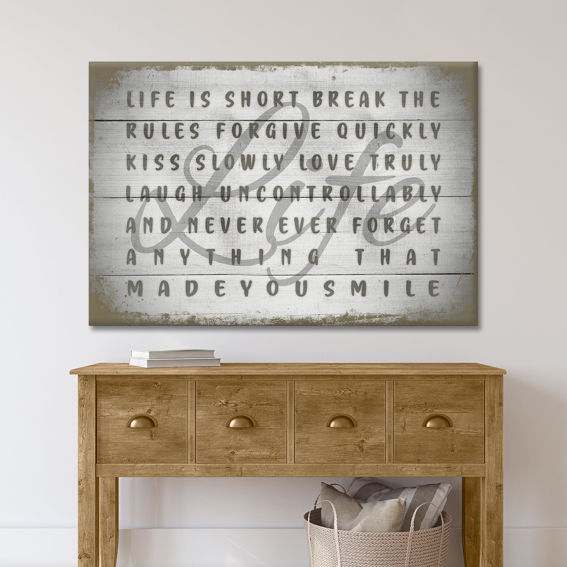 Life Is Short Make It Sweet Sign II Style 1 - Image by Tailored Canvases