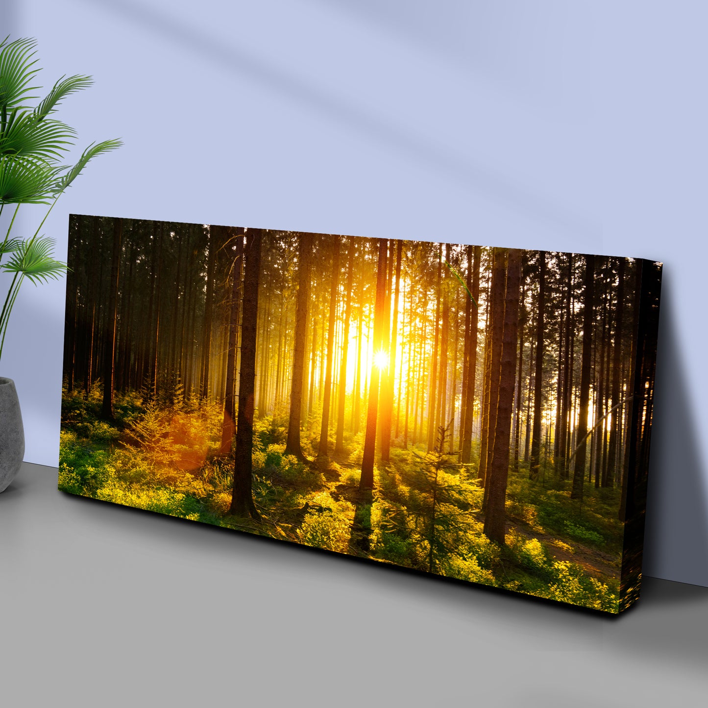 Silent Woods At Sunrise Canvas Wall Art Style 1 - Image by Tailored Canvases