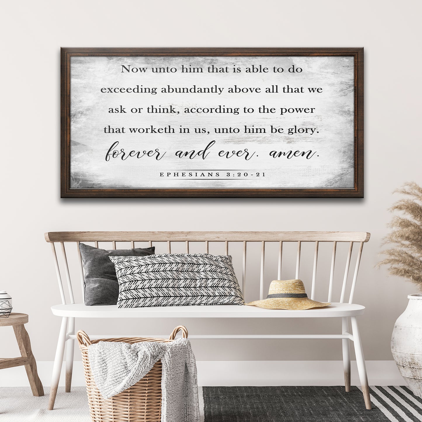 Ephesians 3:20-21 (Ready to hang) Style 1 - Wall Art Image by Tailored Canvases