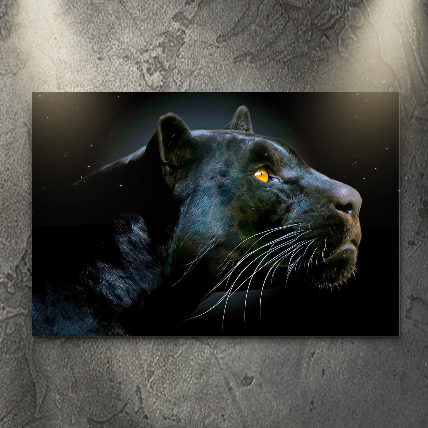 Black Panther Head Canvas Wall Art Style 1 - Image by Tailored Canvases