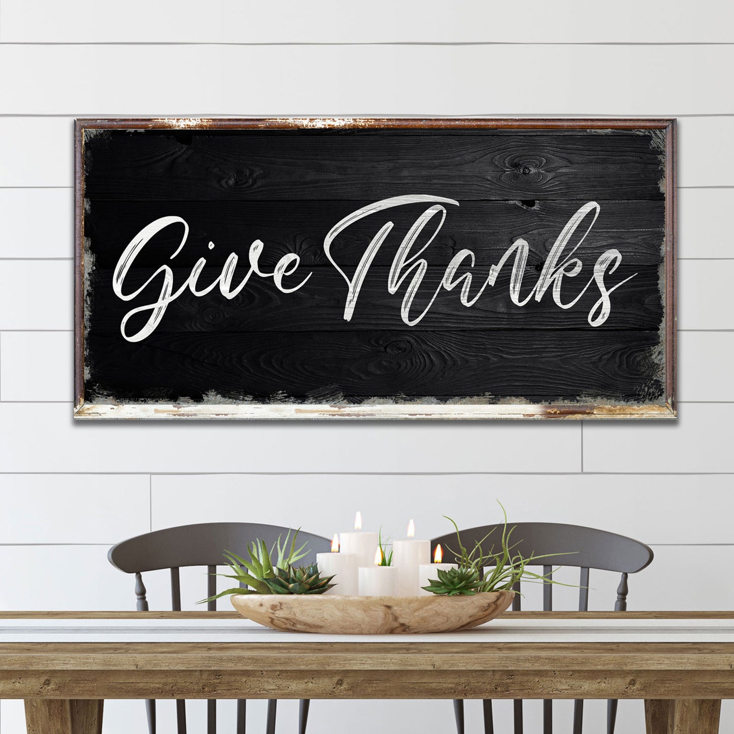 Give Thanks Sign Style 2 - Image by Tailored Canvases
