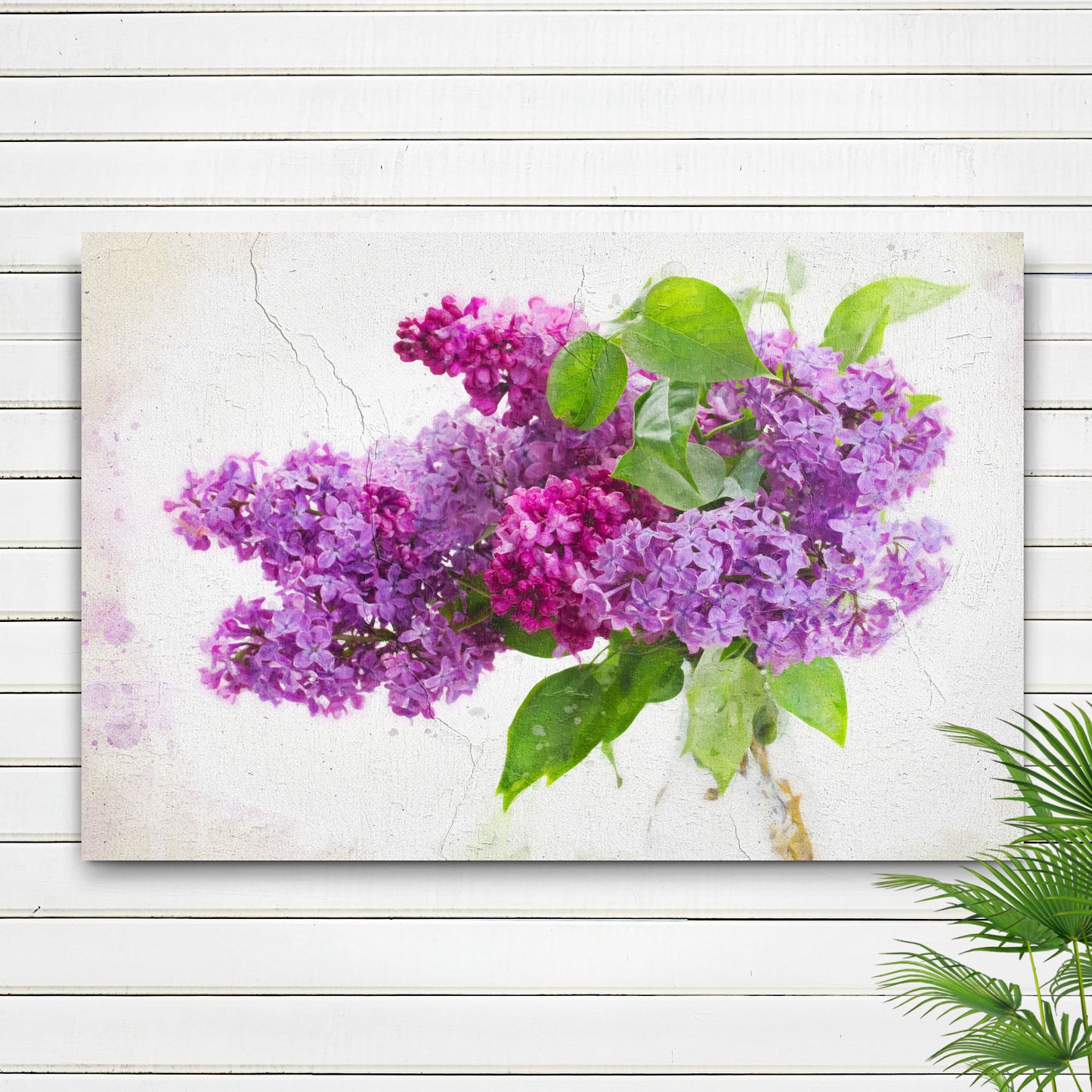 Flowers Lilac Painting Canvas Wall Art Style 1 - Image by Tailored Canvases