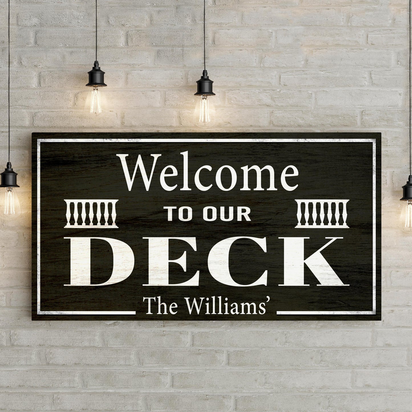 Welcome To Our Deck Sign Style 1 - Image by Tailored Canvases