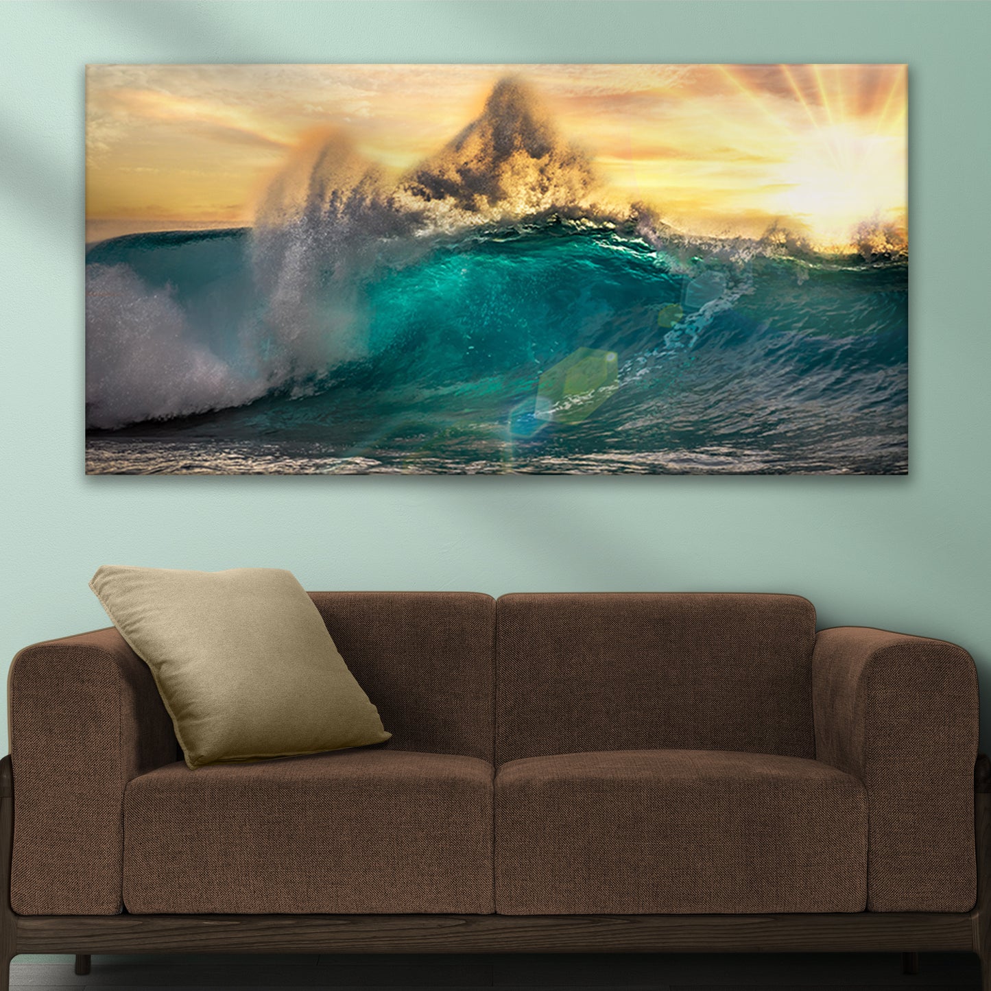 Sunrise On Atlantic Ocean Canvas Wall Art Style 2 - Image by Tailored Canvases