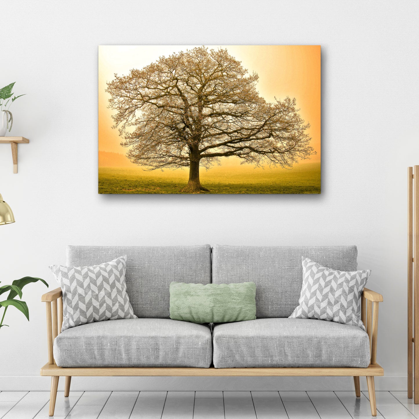 Golden Oak Tree Canvas Wall Art Style 2 - Image by Tailored Canvases