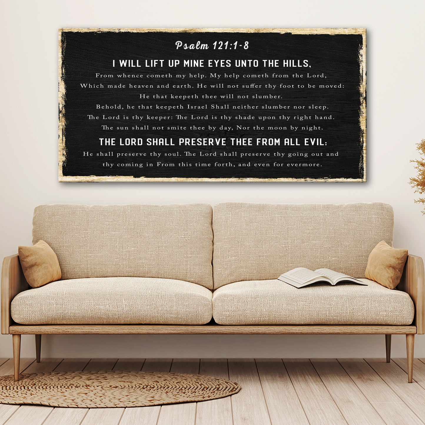 Psalm 121:1-8 - My Help Comes From The Lord Sign style 2 - Image by Tailored Canvases