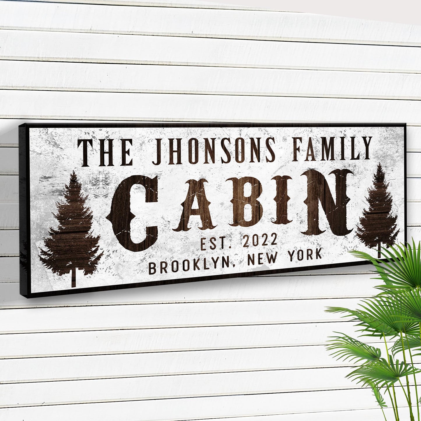 Family Cabin Sign II Style 2 - Image by Tailored Canvases