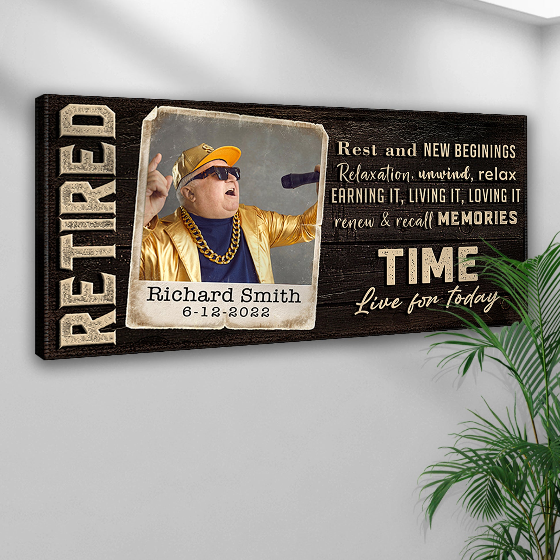 Retired Time Sign Style 2 - Image by Tailored Canvases