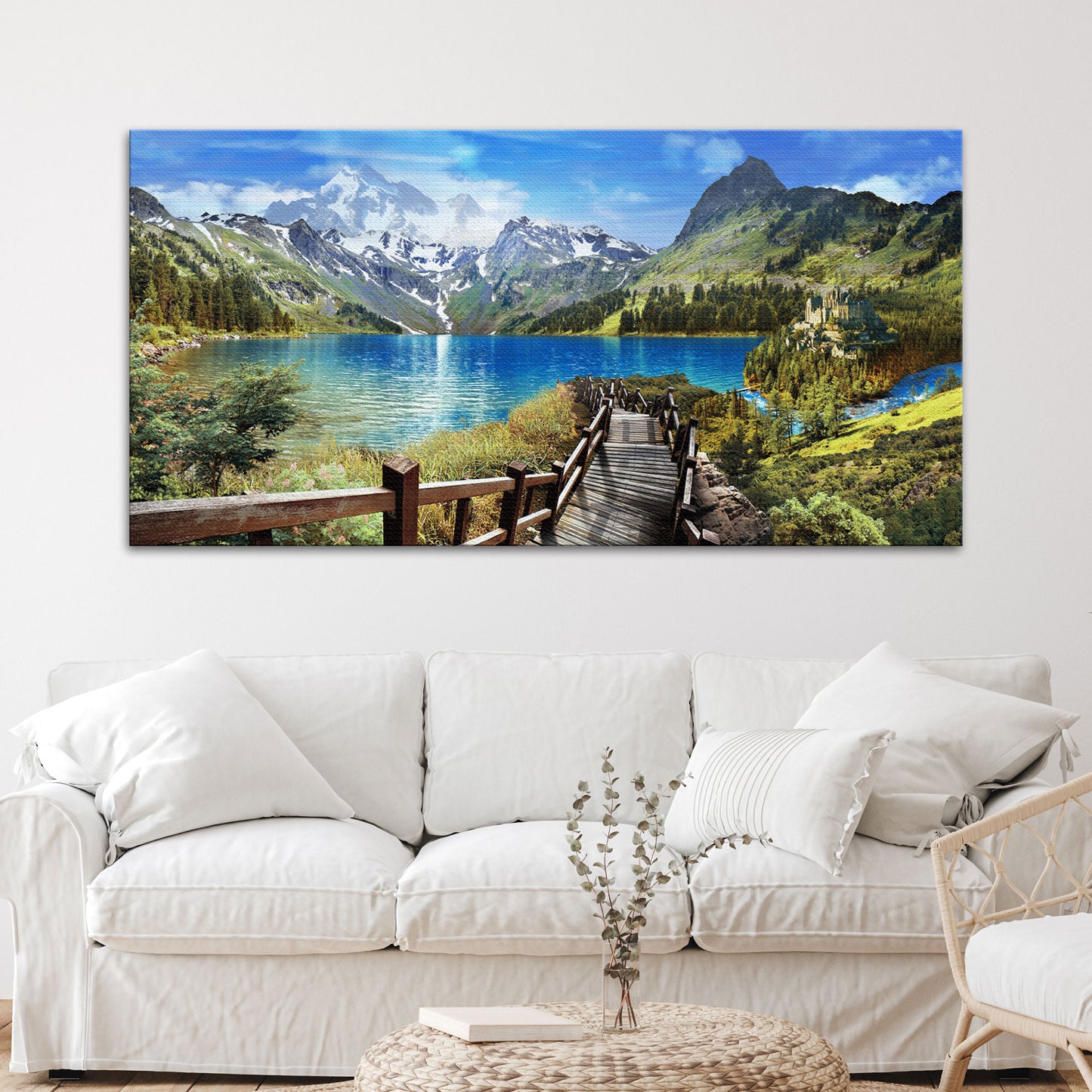 Perfect Summer By The Lake Canvas Wall Art Style 2 - Image by Tailored Canvases