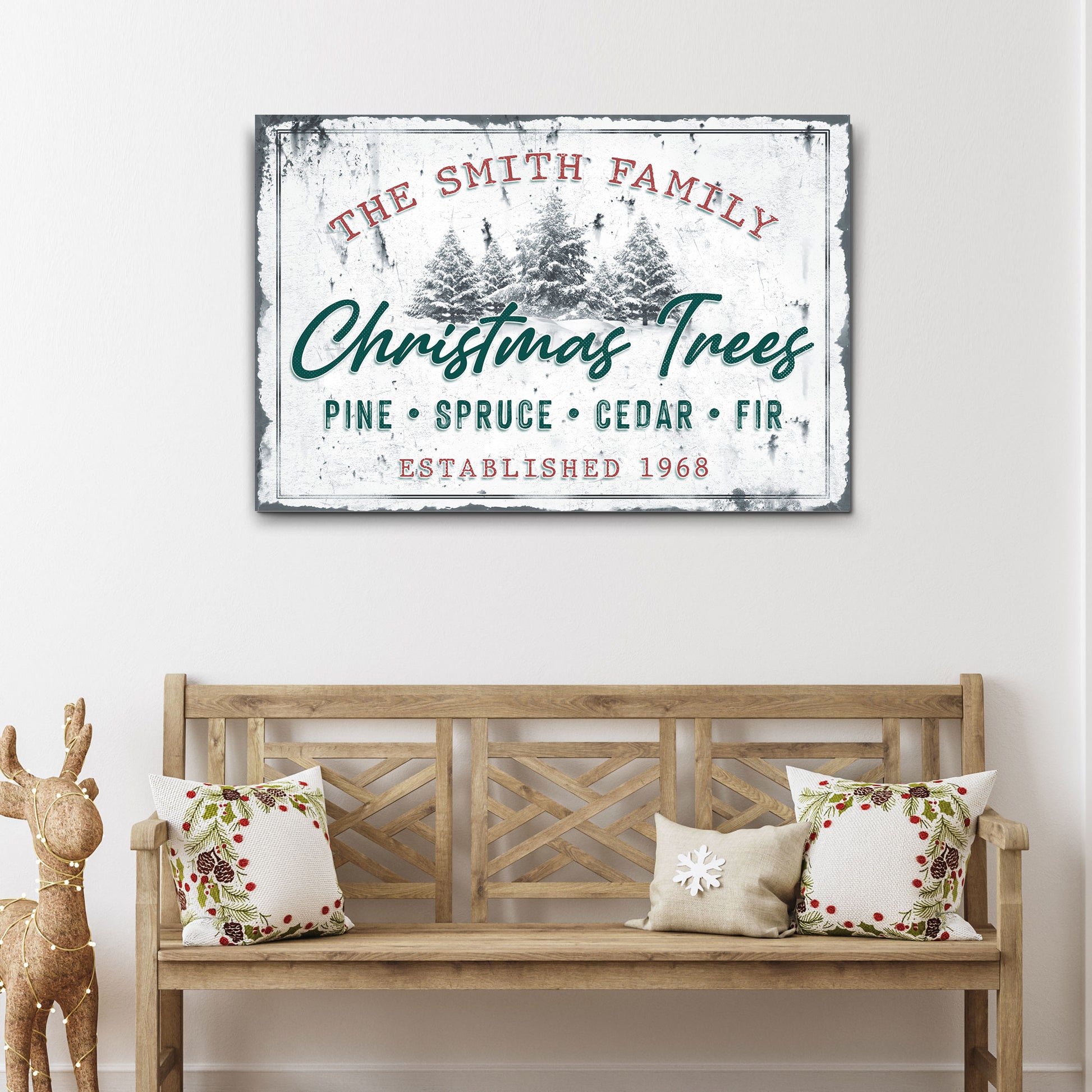 Christmas Tree Farm Sign IV | Customizable Canvas- Image by Tailored Canvases