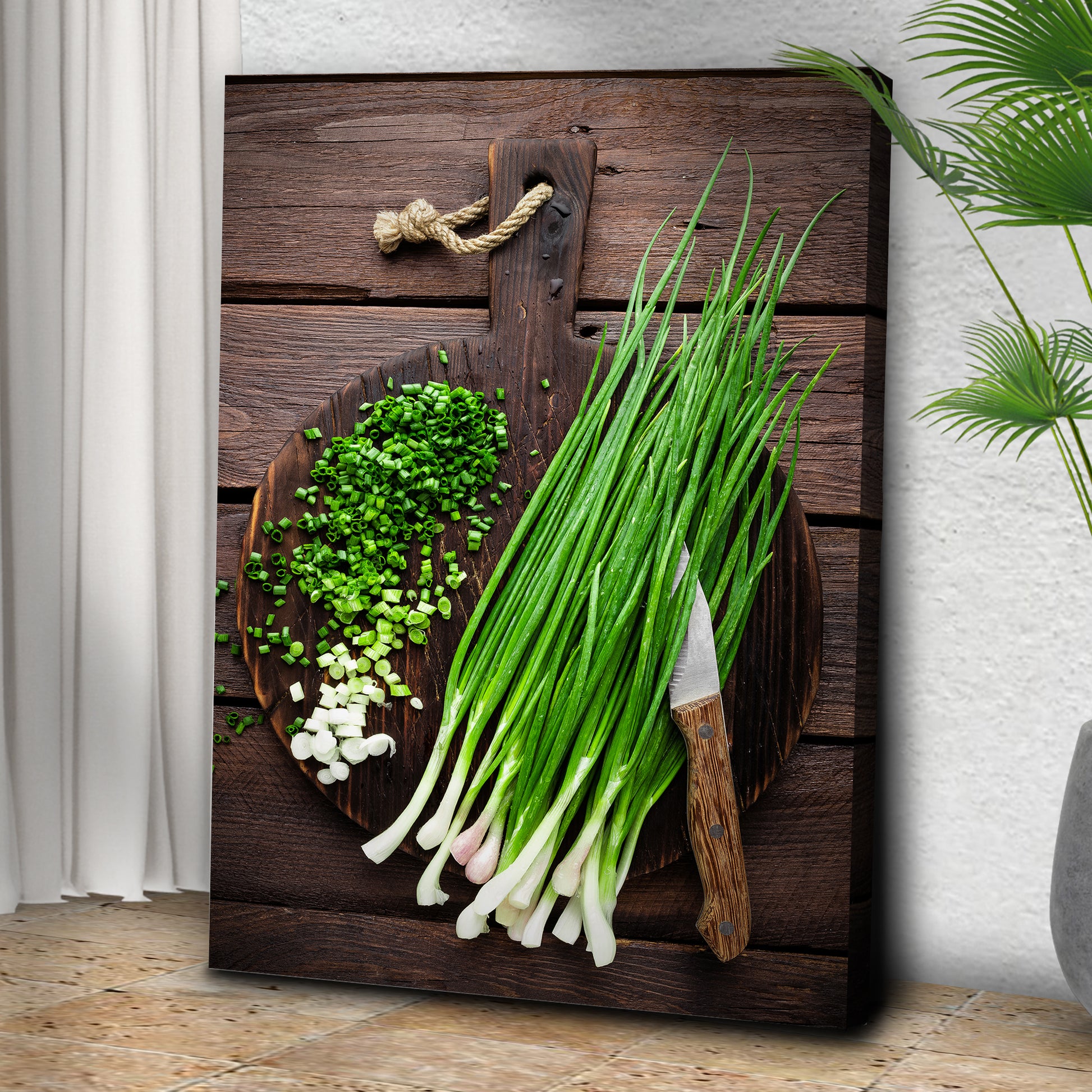 Plant Herb Chopped Chives Canvas Wall Art Style 2 - Image by Tailored Canvases