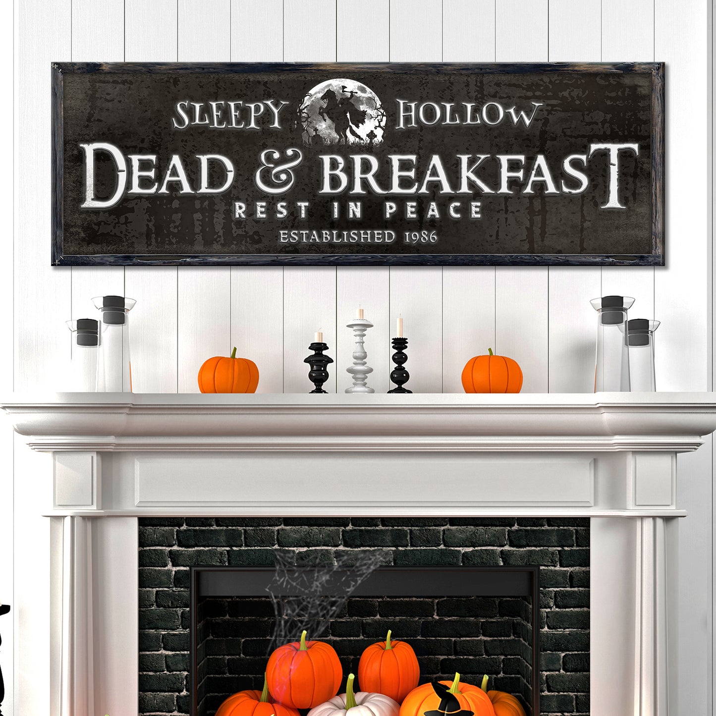 Dead And Breakfast Halloween Sign Style 2 - Image by Tailored Canvases