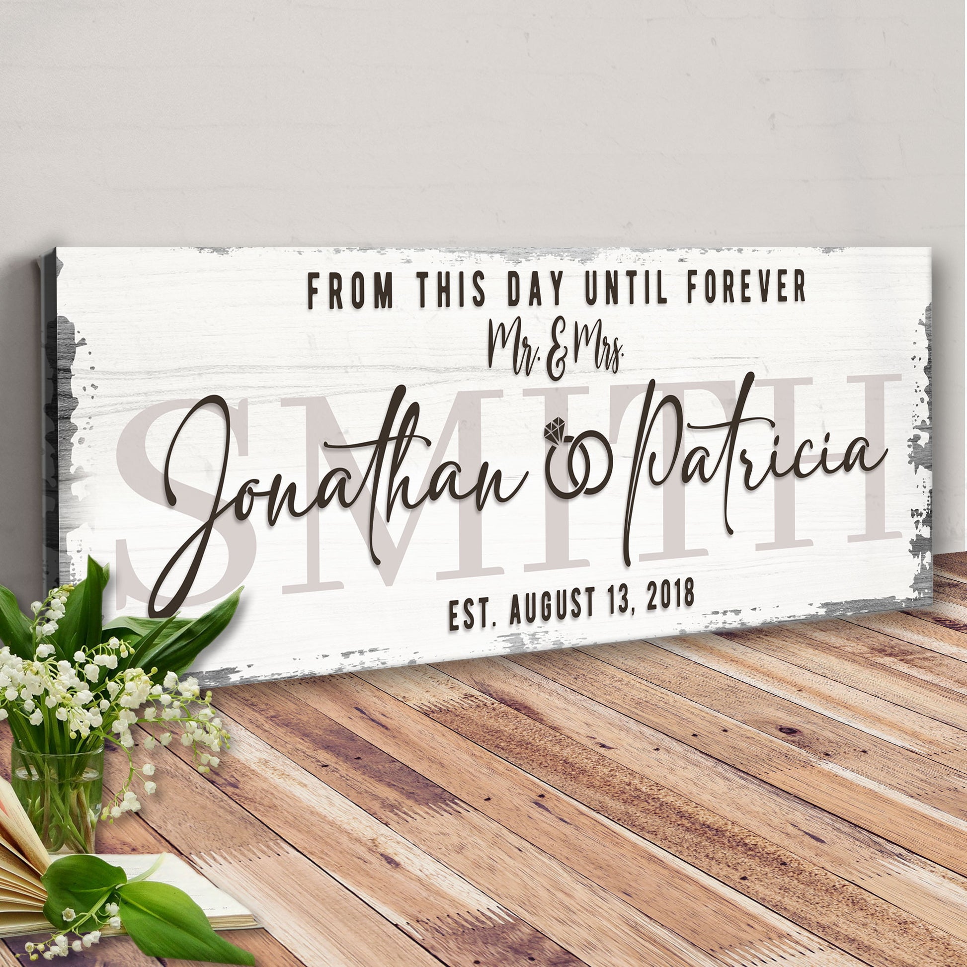Custom Wedding Sign II Style 2 - Image by Tailored Canvases